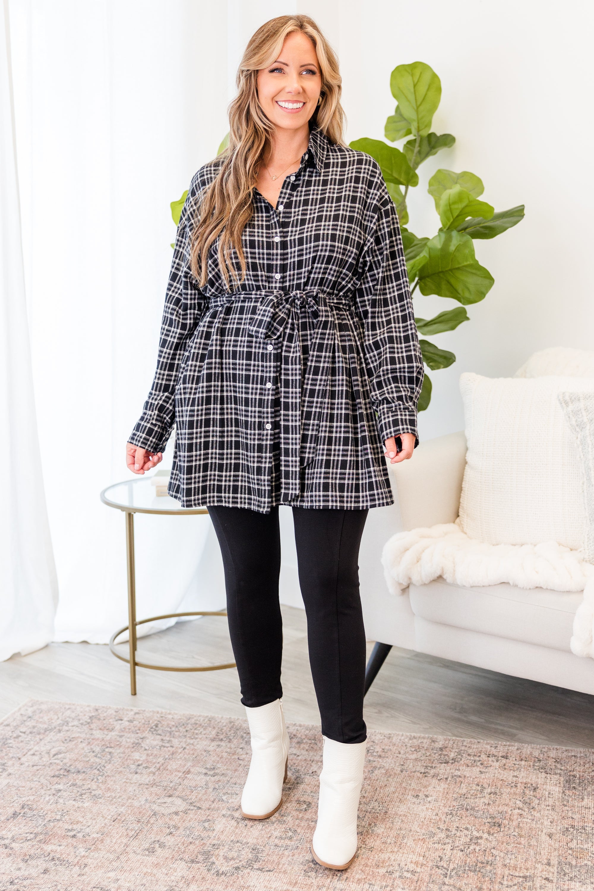 Coming Home To You Tunic, Black