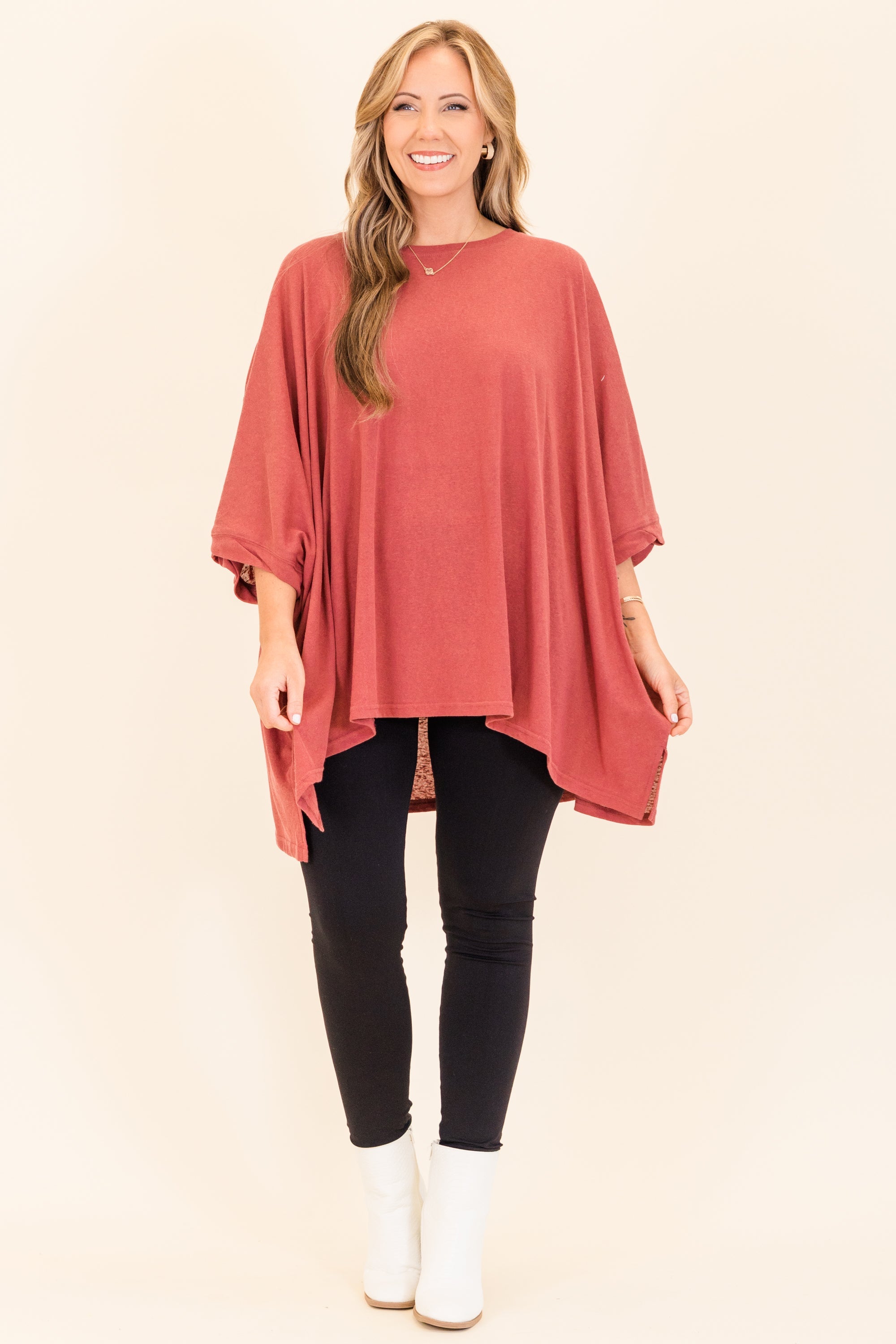 Comparing The Two Tunic, Burgundy