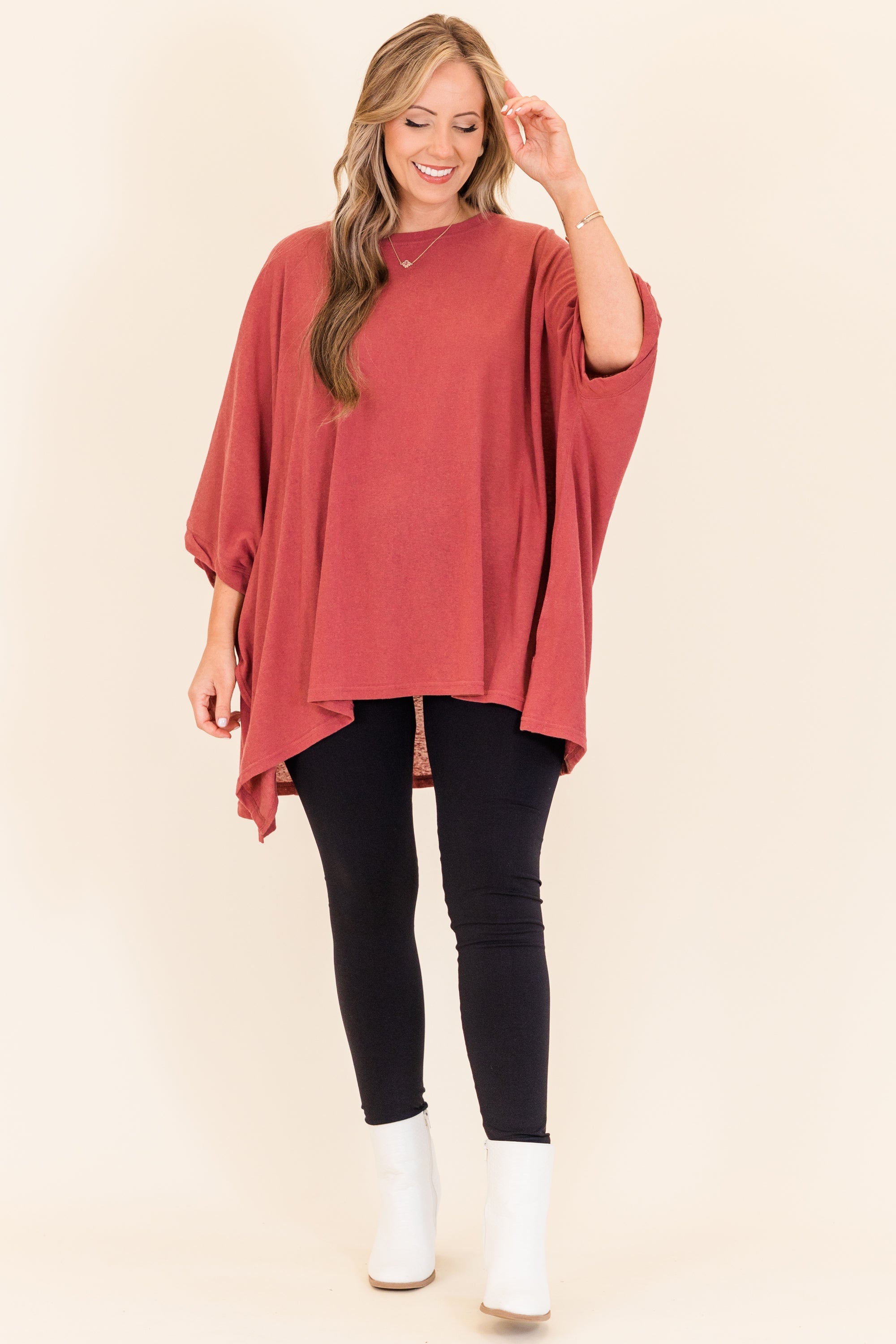 Comparing The Two Tunic, Burgundy