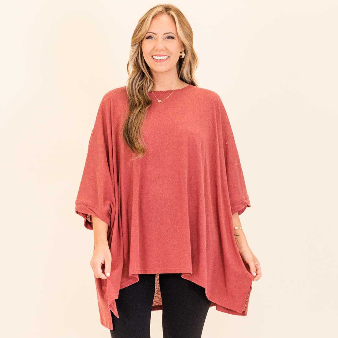 Comparing The Two Tunic, Burgundy