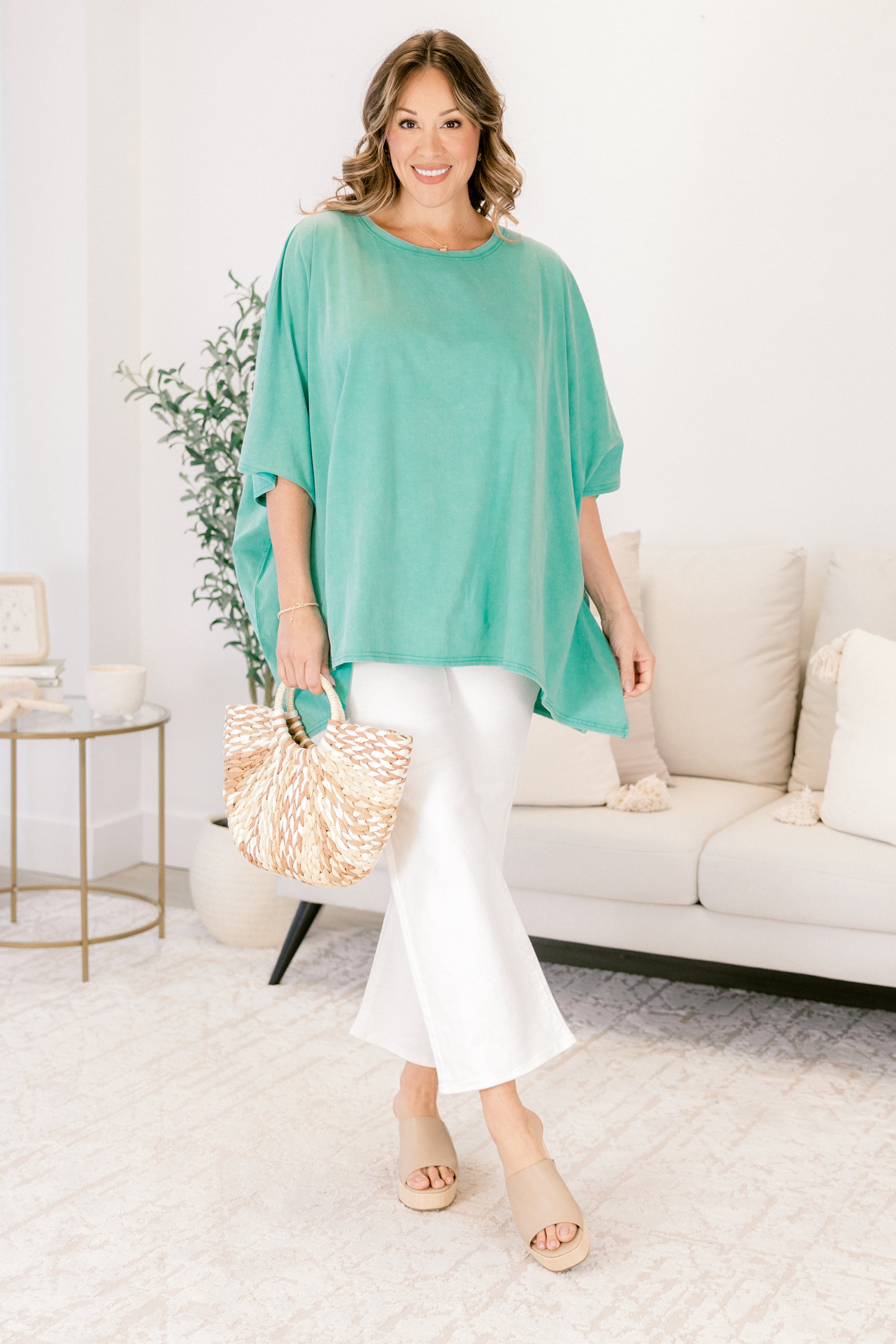 Comparing The Two Tunic, Turquoise