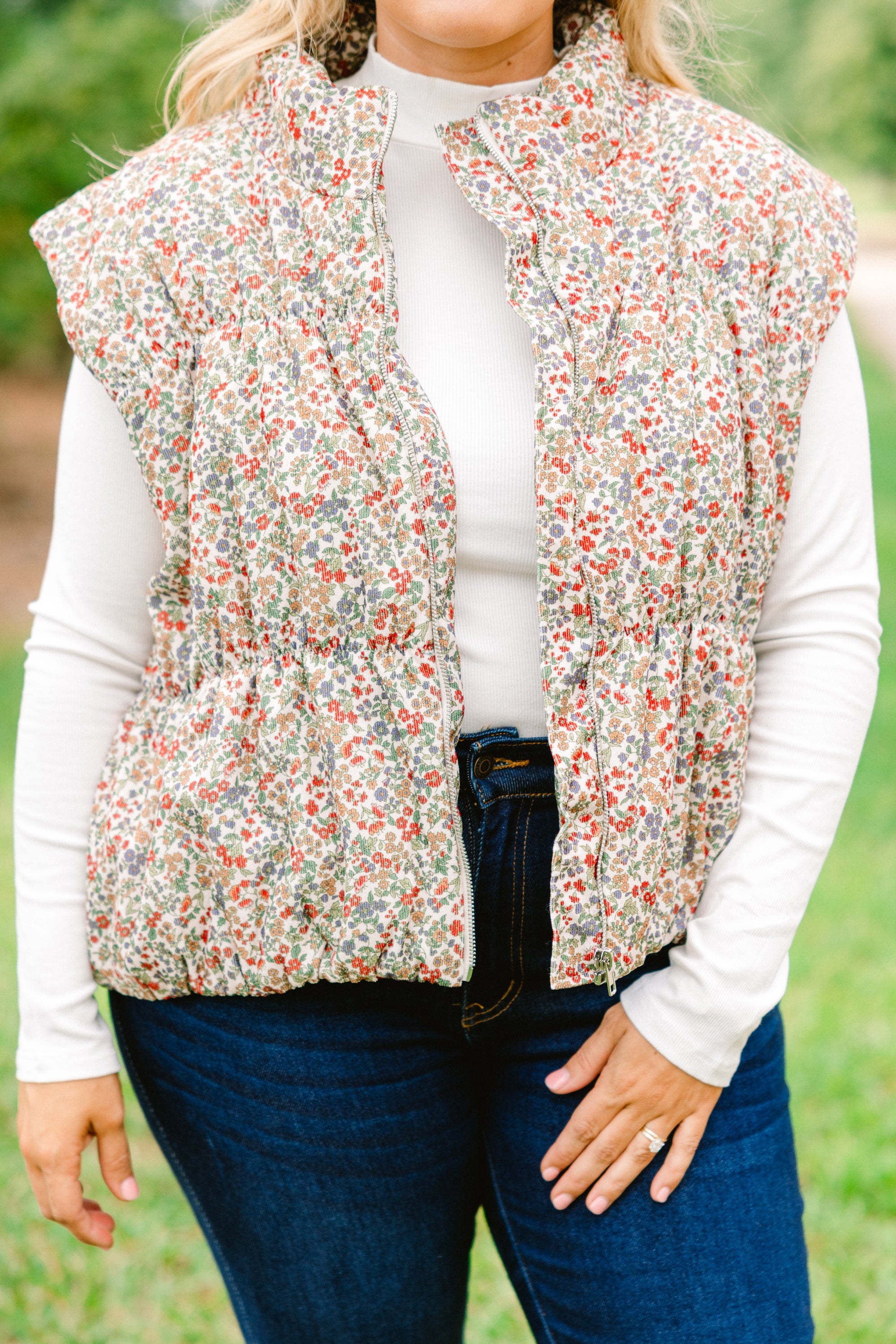 Angel On Earth Vest, Ivory Multi