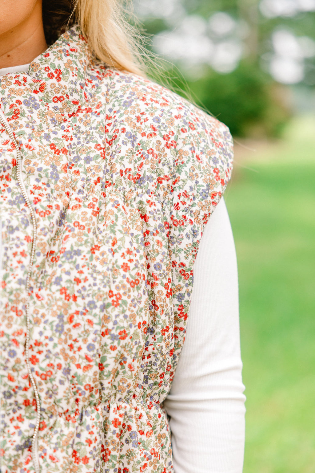 Angel On Earth Vest, Ivory Multi