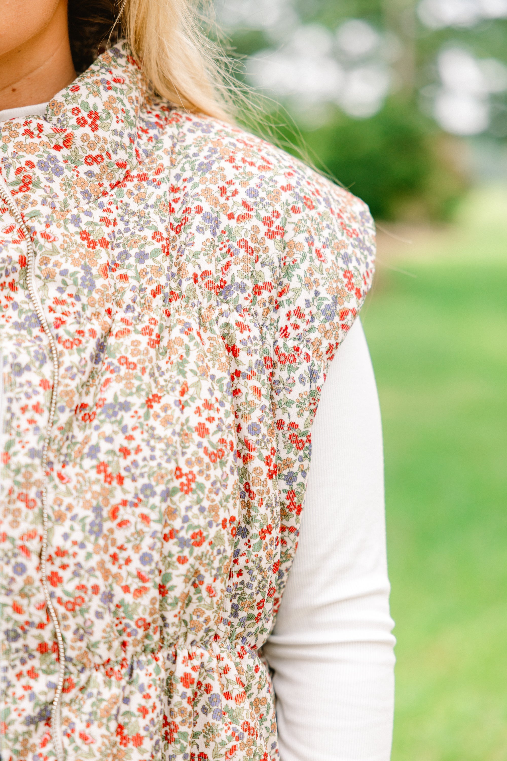 Angel On Earth Vest, Ivory Multi