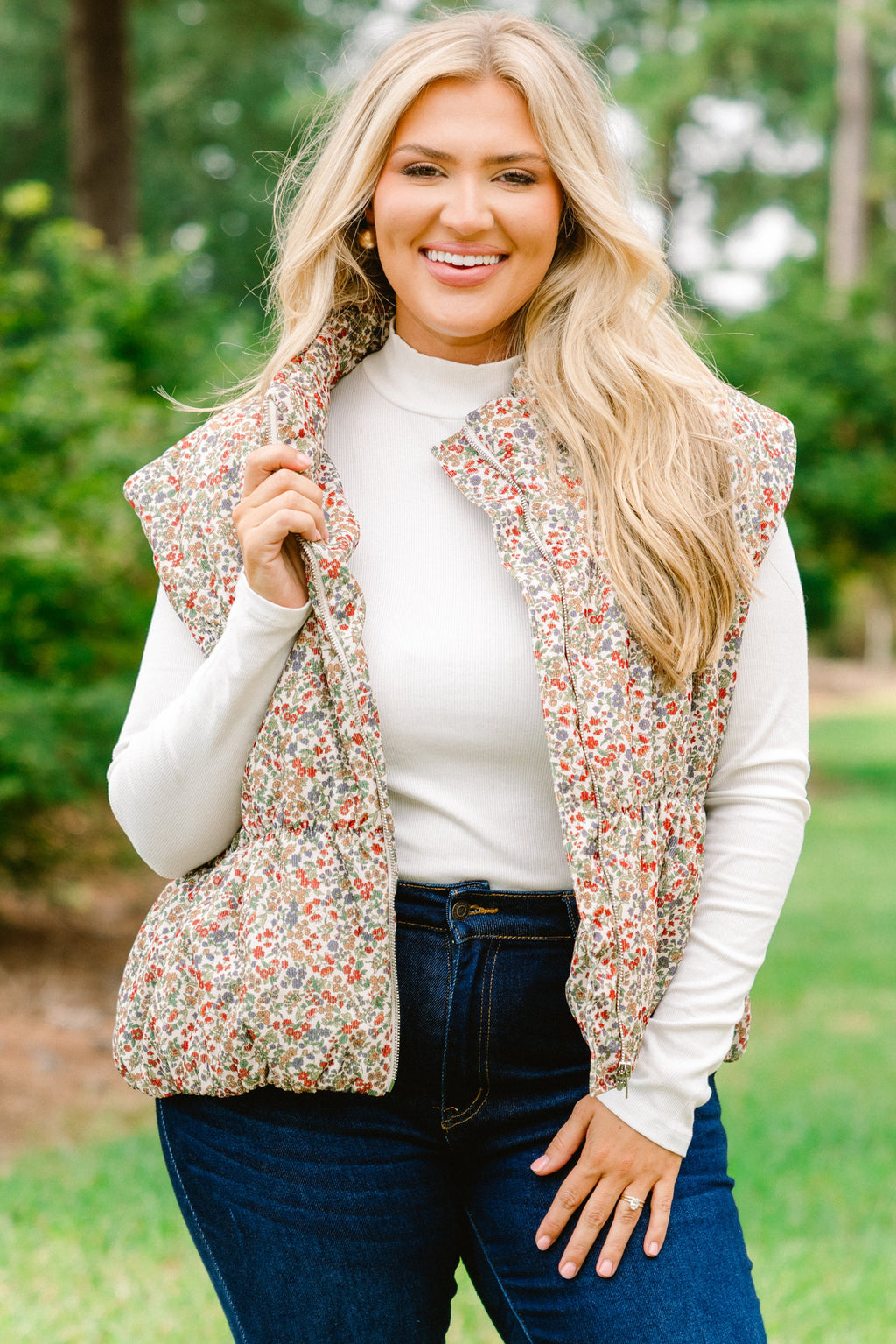 Angel On Earth Vest, Ivory Multi