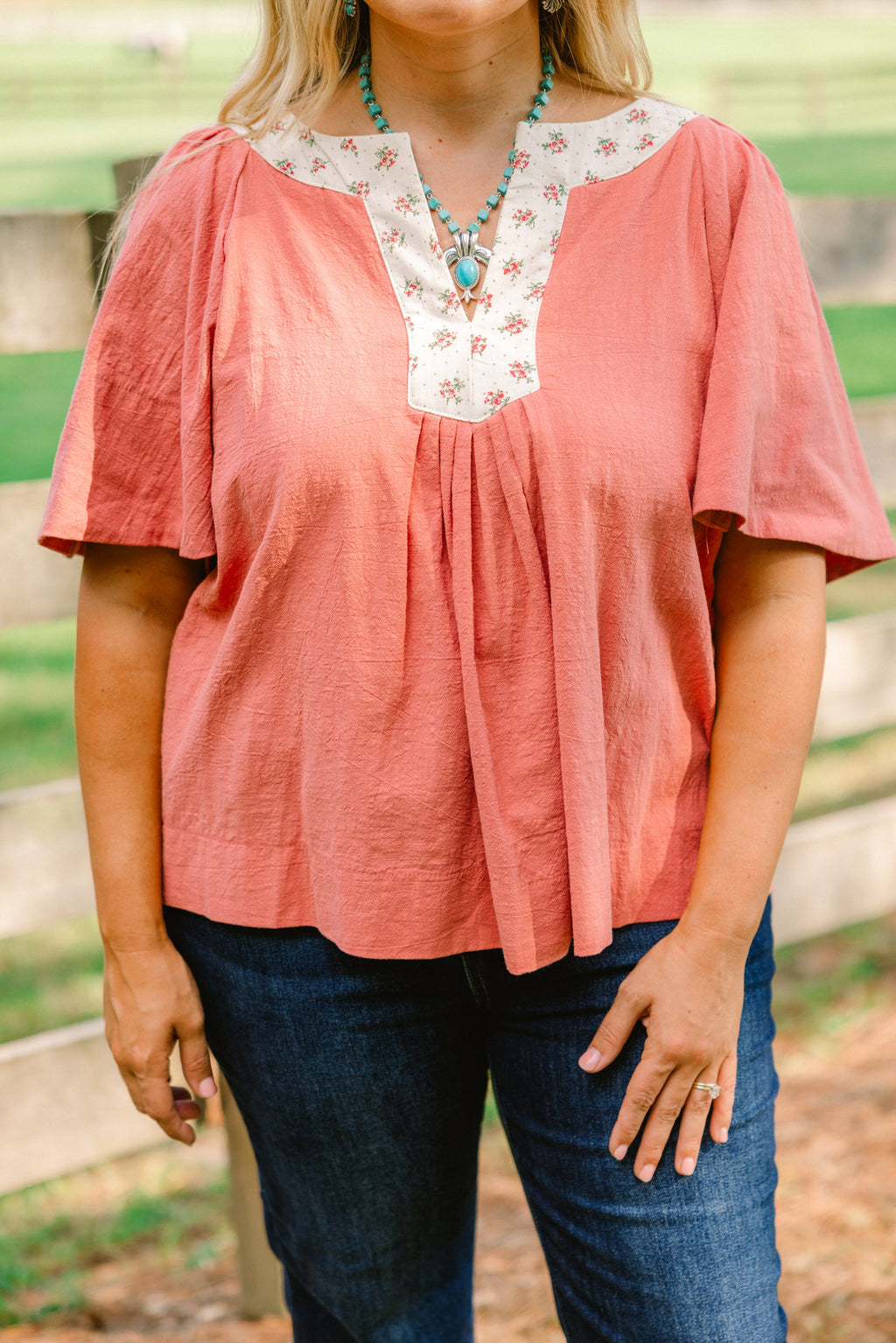 Nautical Breeze Top, Rust