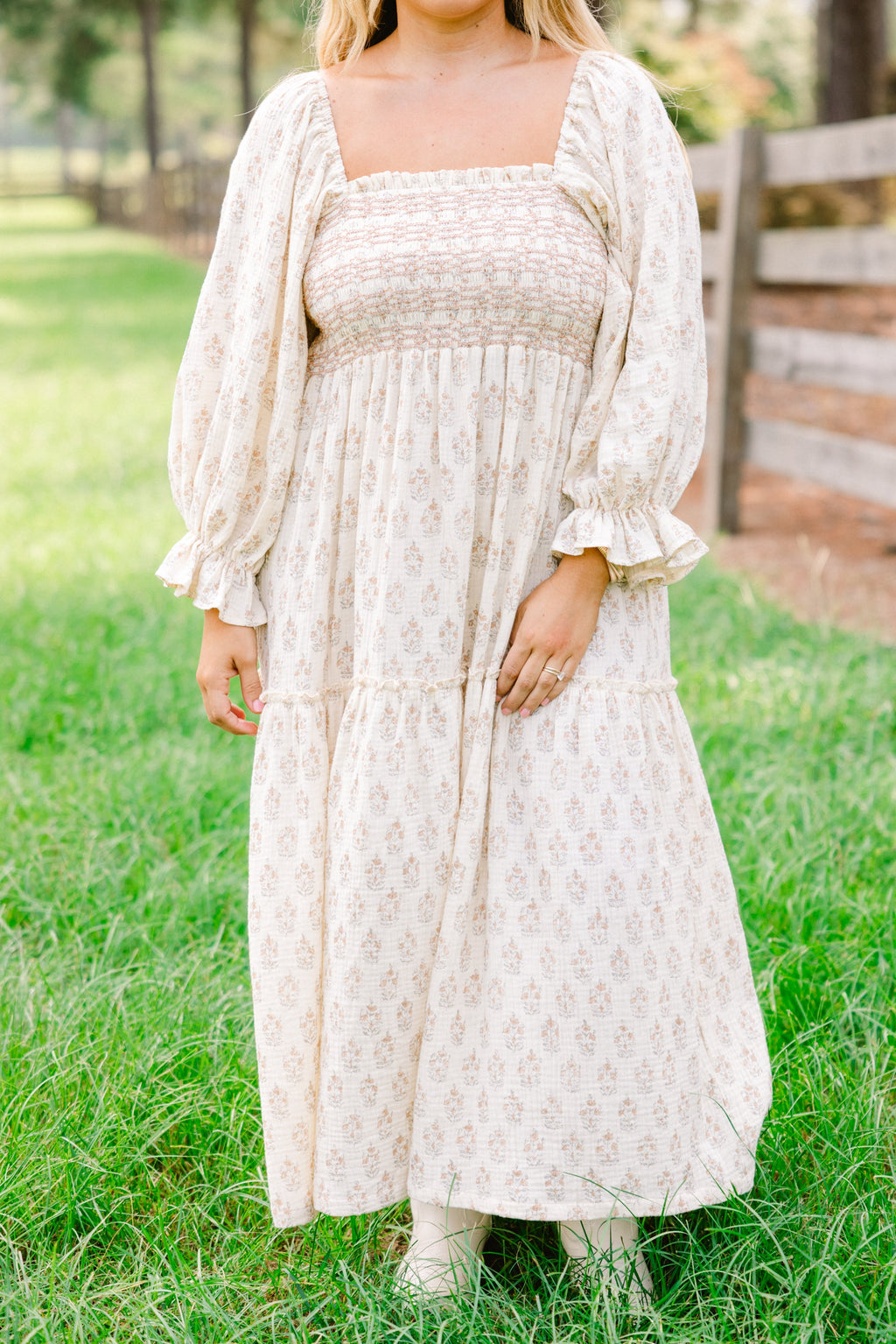Wonderful Wildflower Dress, Cream