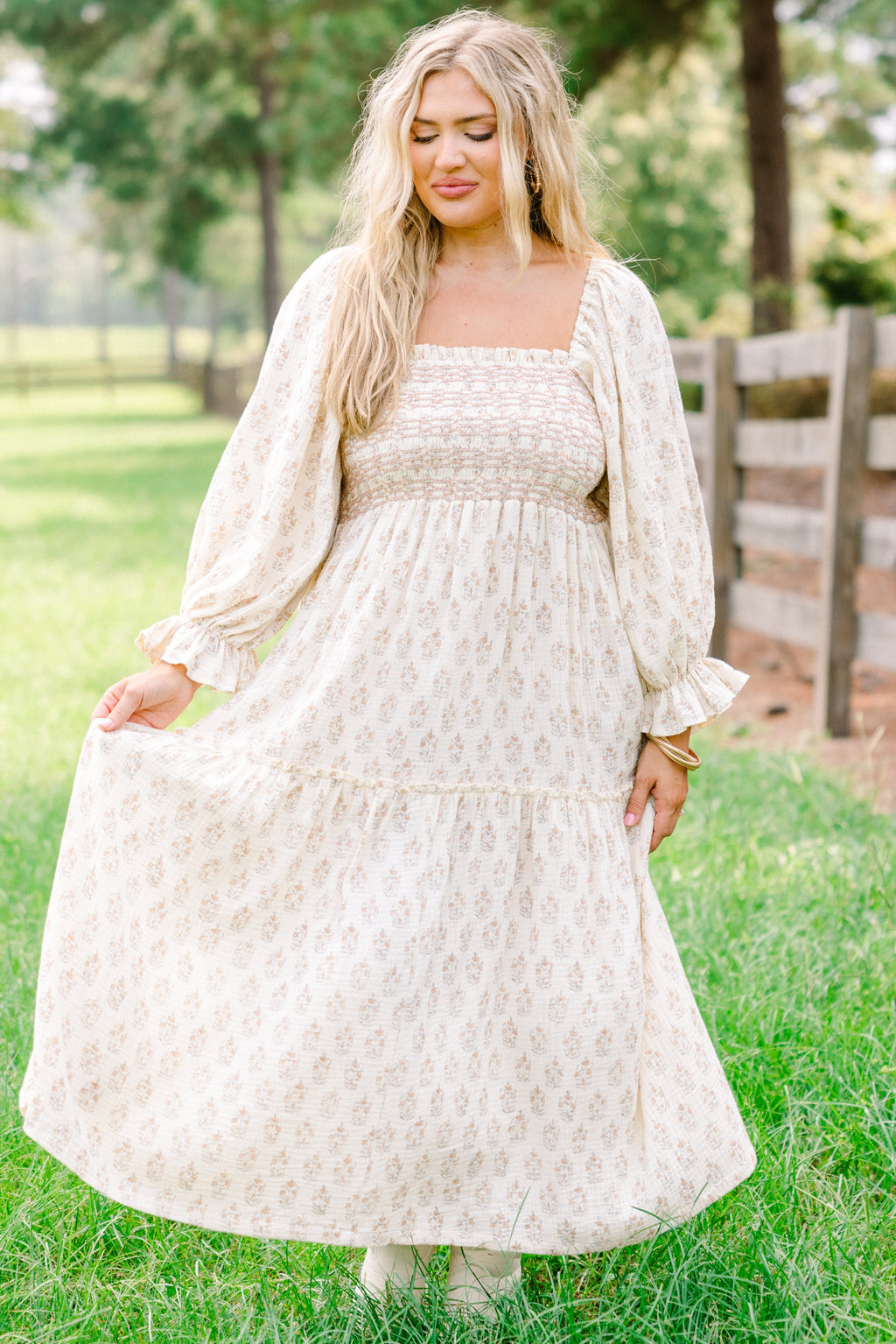 Wonderful Wildflower Dress, Cream