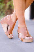 Corky's: Step On Over Wedges, Cognac