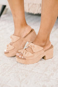 Corky's: Sugar Talking Heels, Camel Faux Suede
