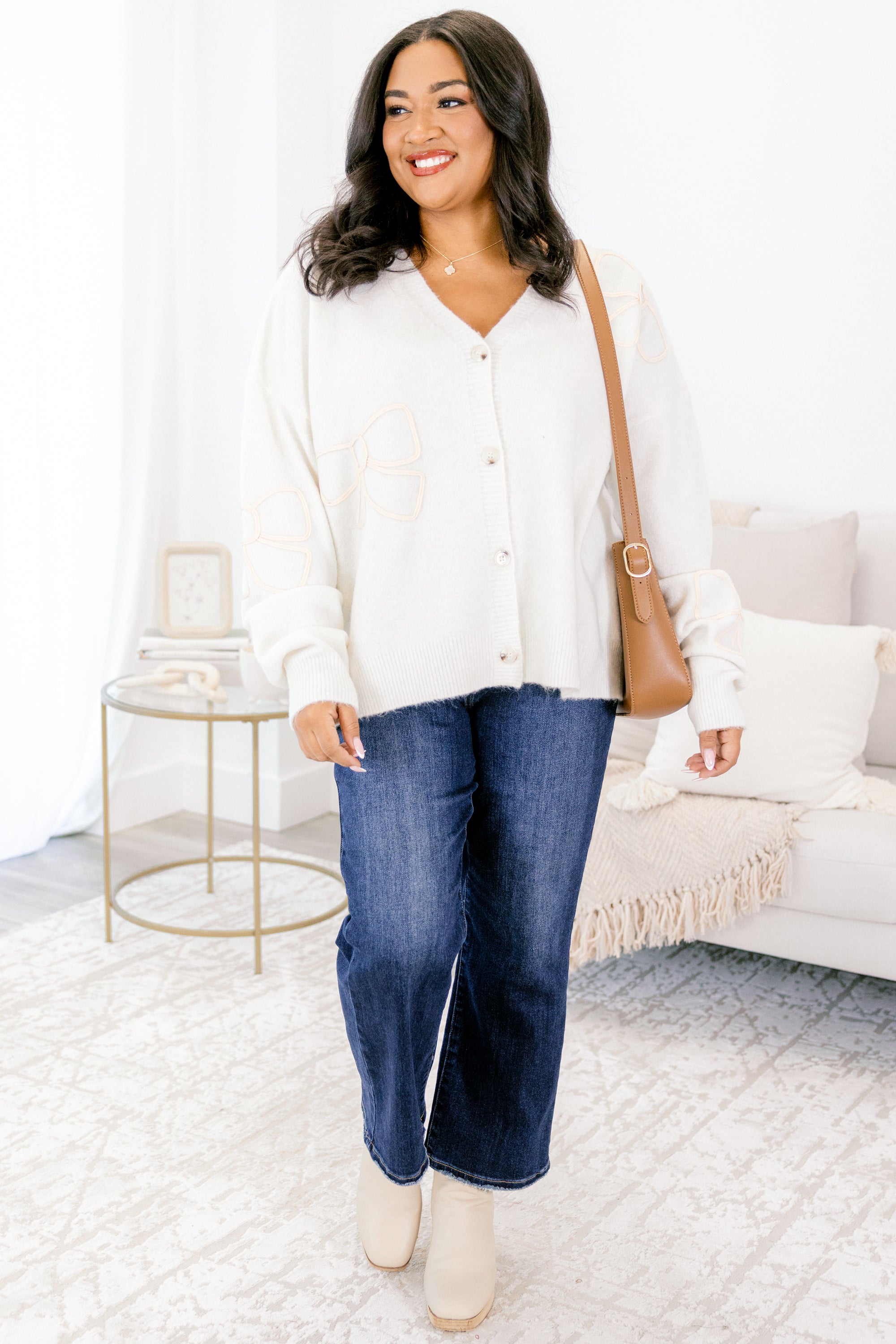 Count On Me Cardigan, Cream