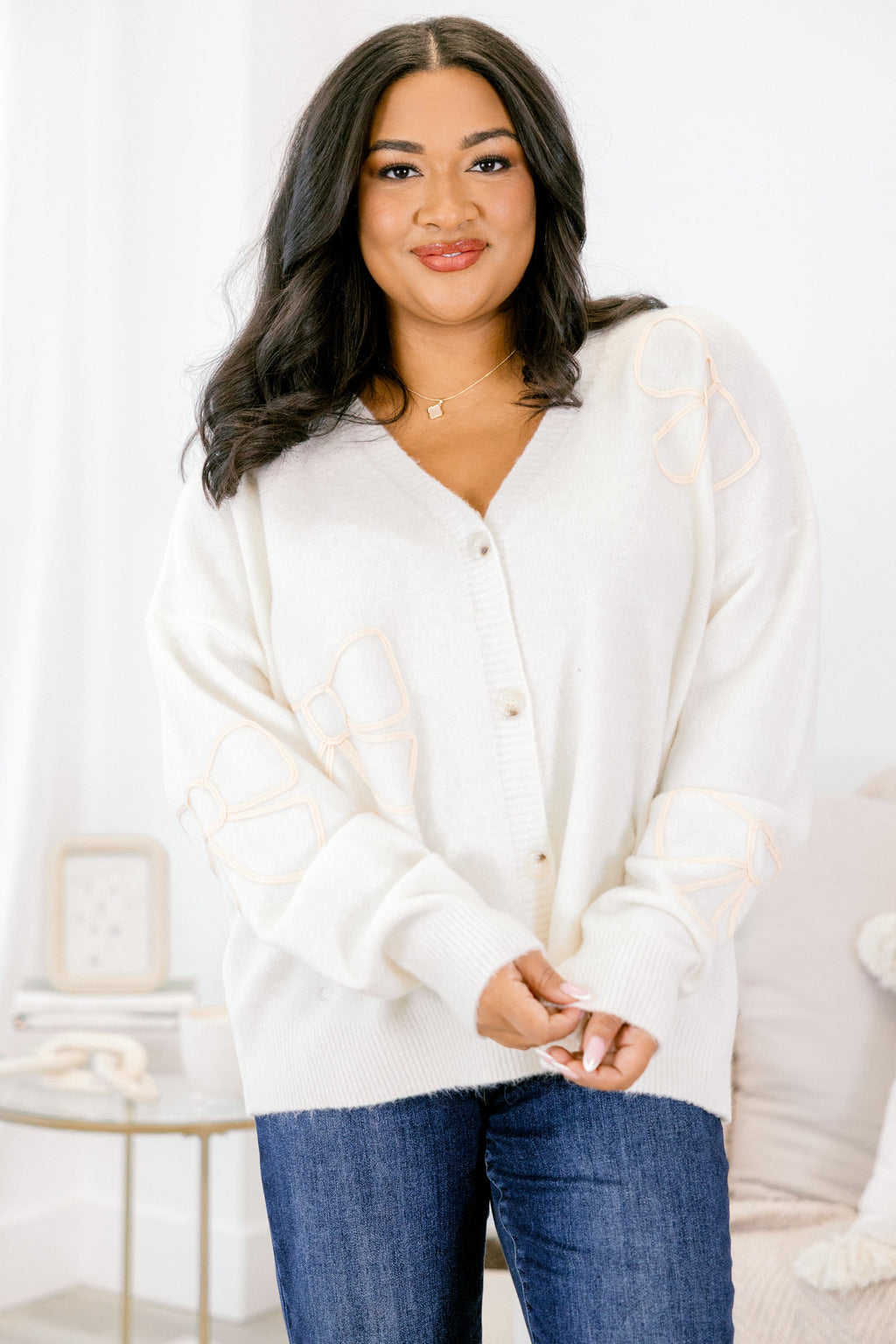 Count On Me Cardigan, Cream