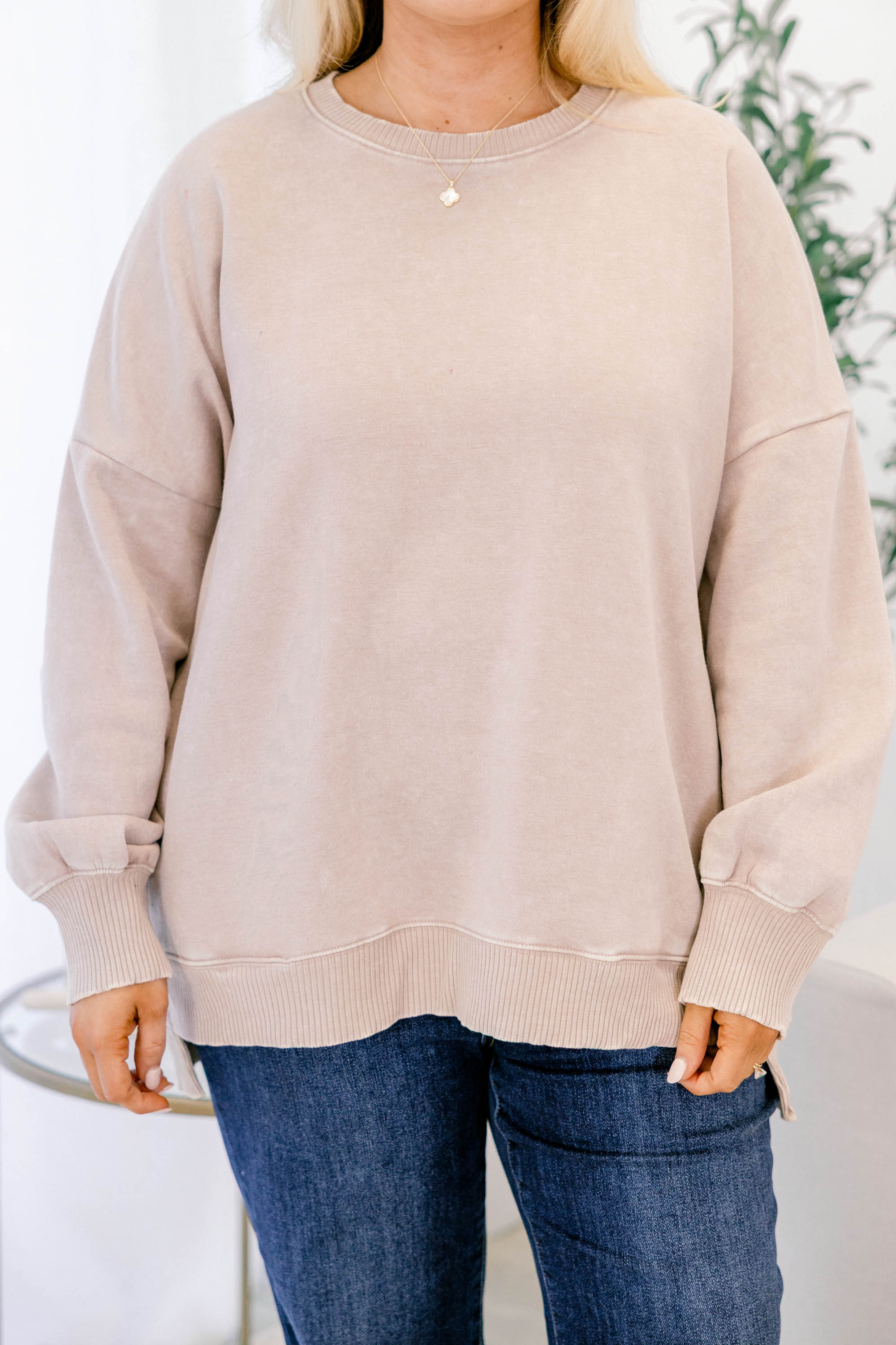 Counting The Days Pullover, Ash Mocha