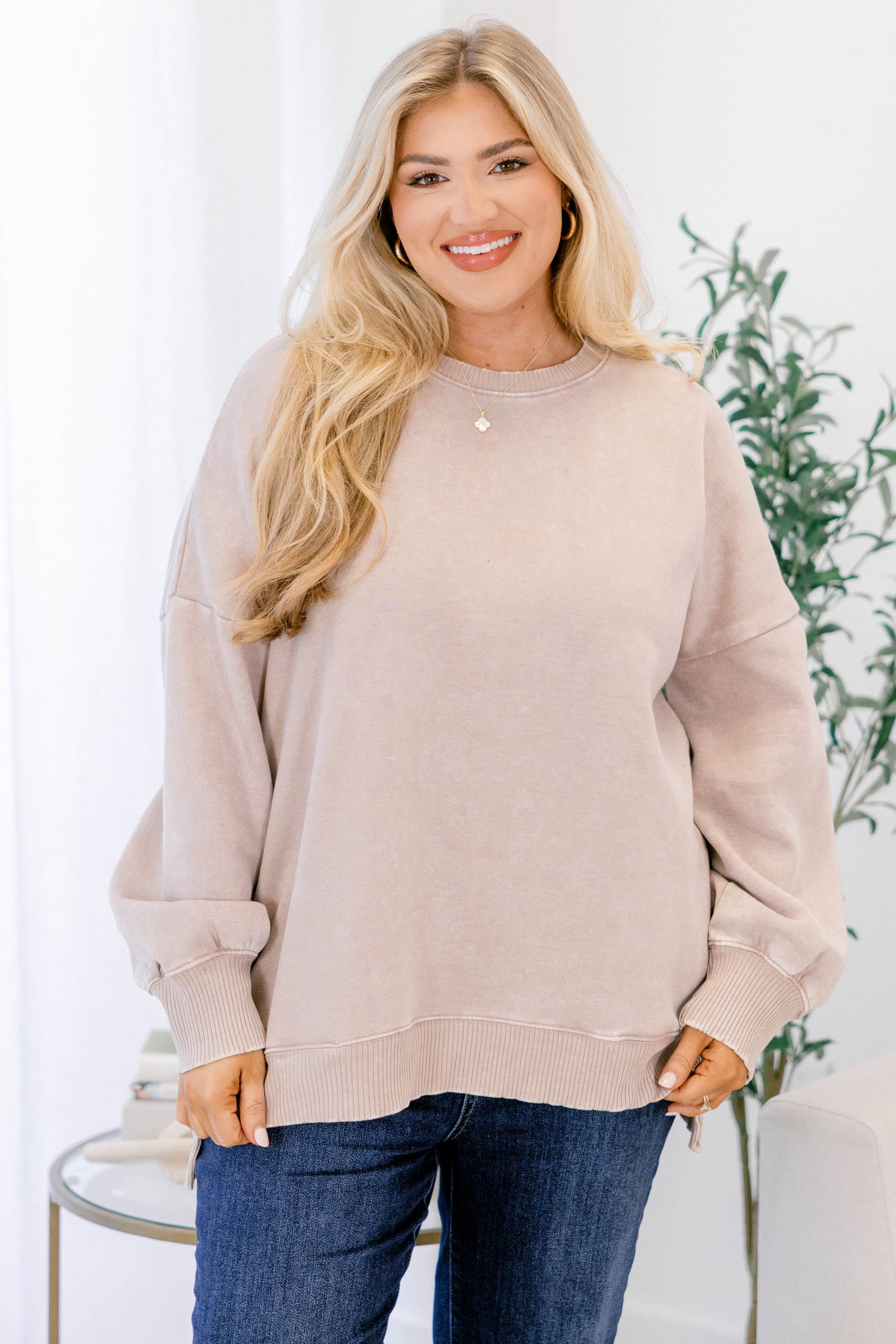 Counting The Days Pullover, Ash Mocha