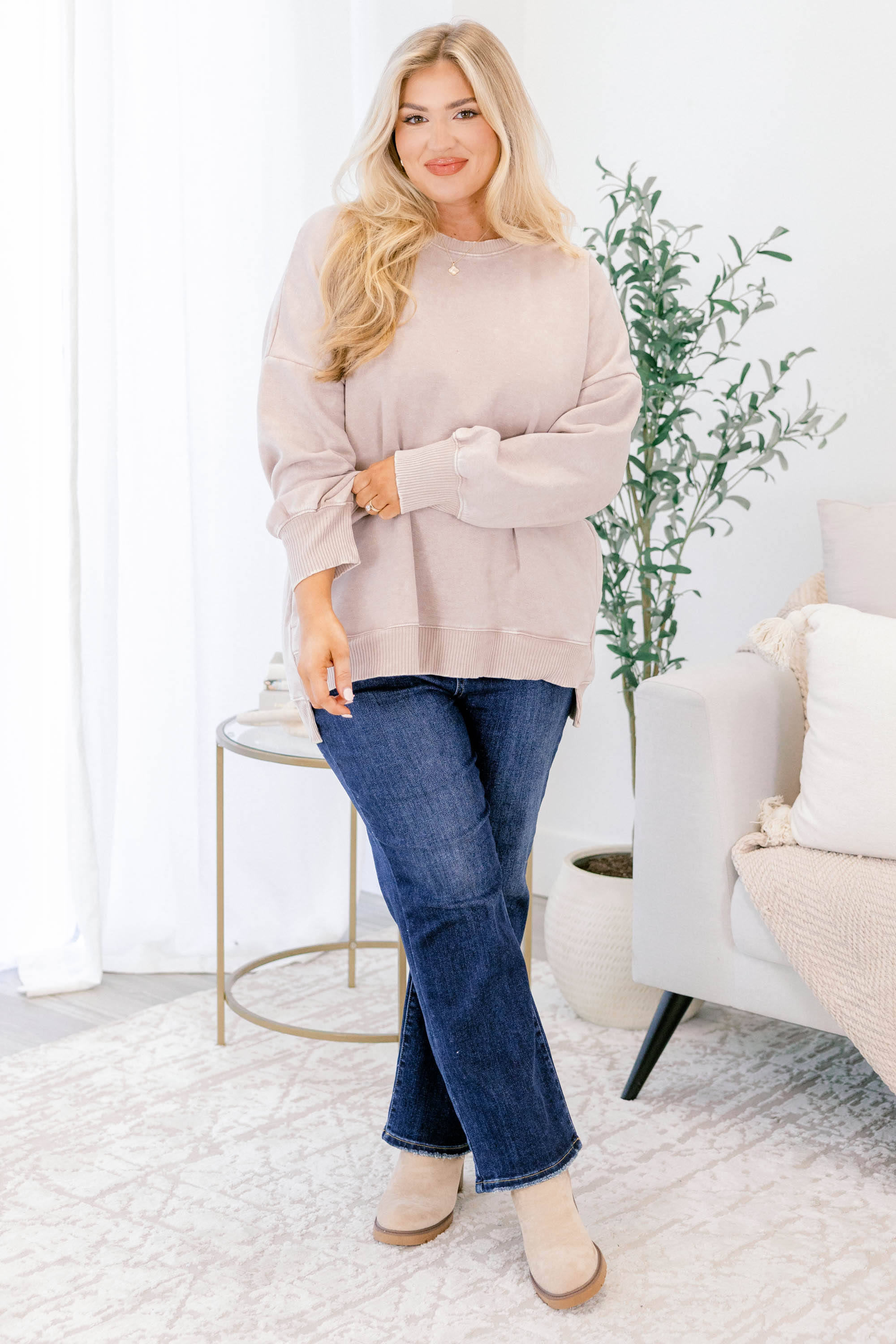 Counting The Days Pullover, Ash Mocha