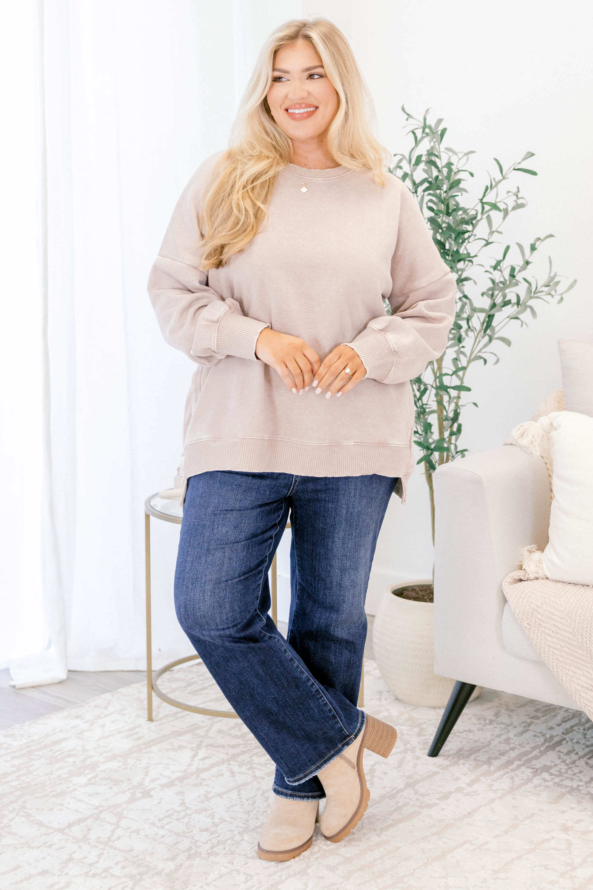 Counting The Days Pullover, Ash Mocha