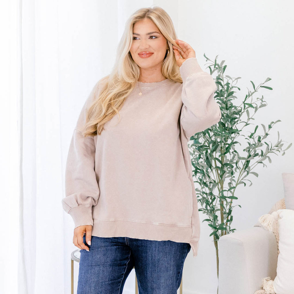 Counting The Days Pullover, Ash Mocha