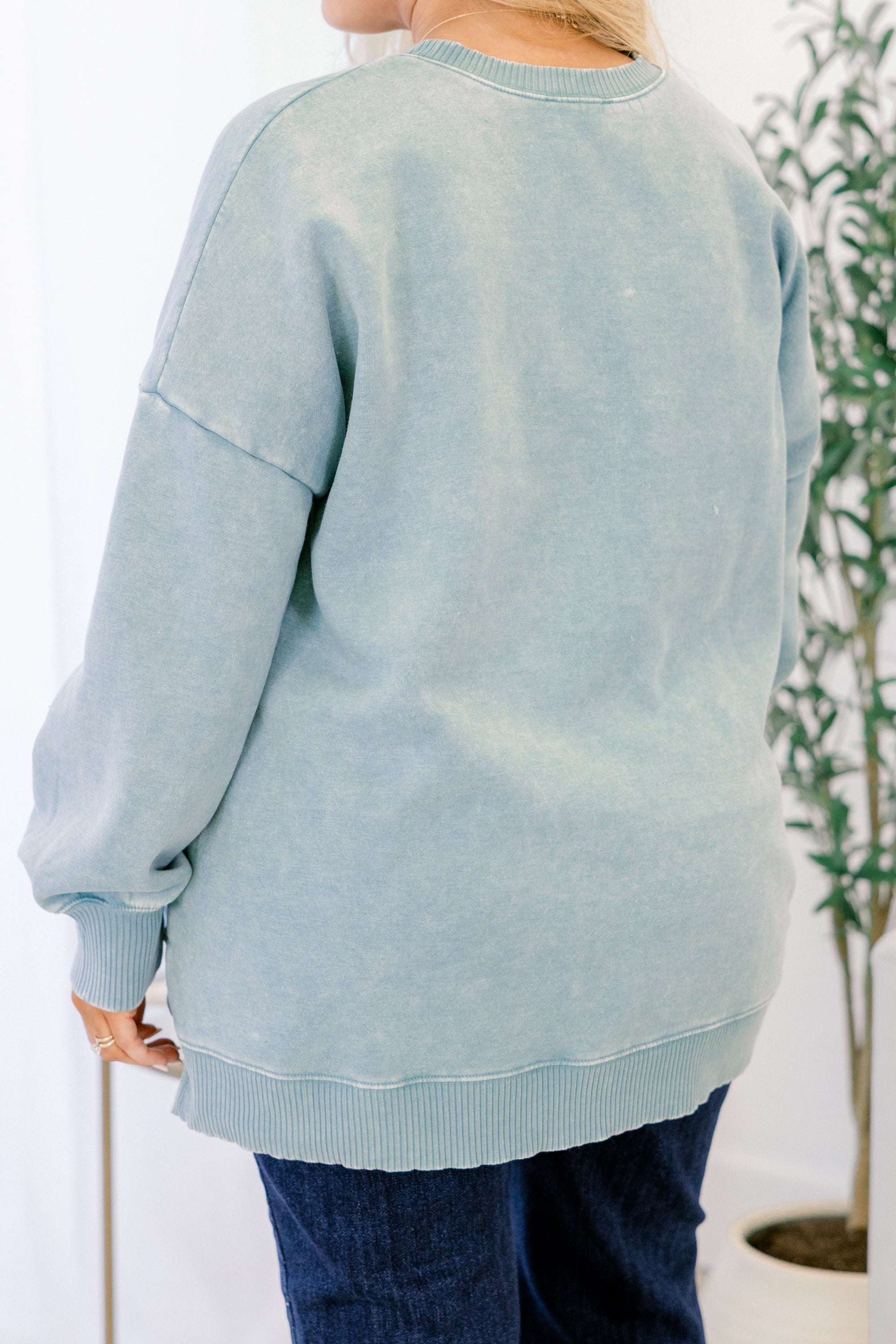 Counting The Days Pullover, Ash Blue