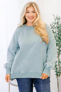 Counting The Days Pullover, Ash Blue