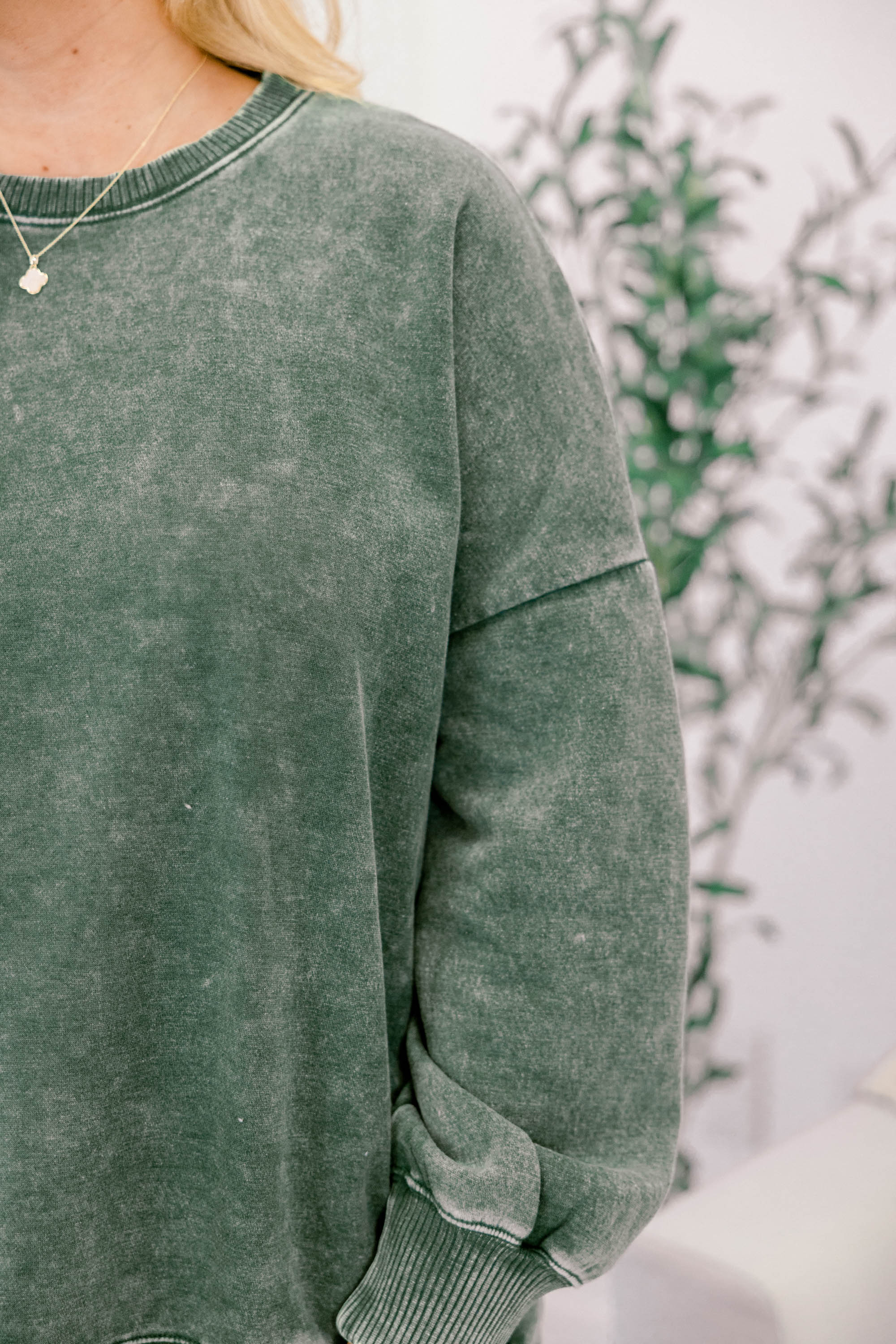 Counting The Days Pullover, Dark Green