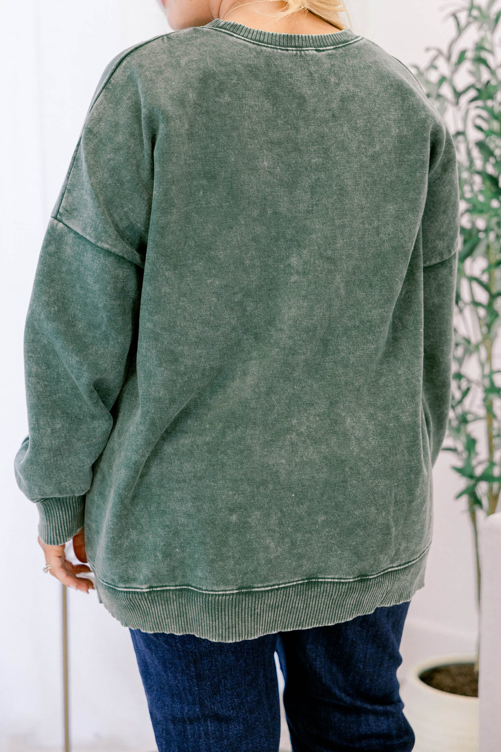 Counting The Days Pullover, Dark Green