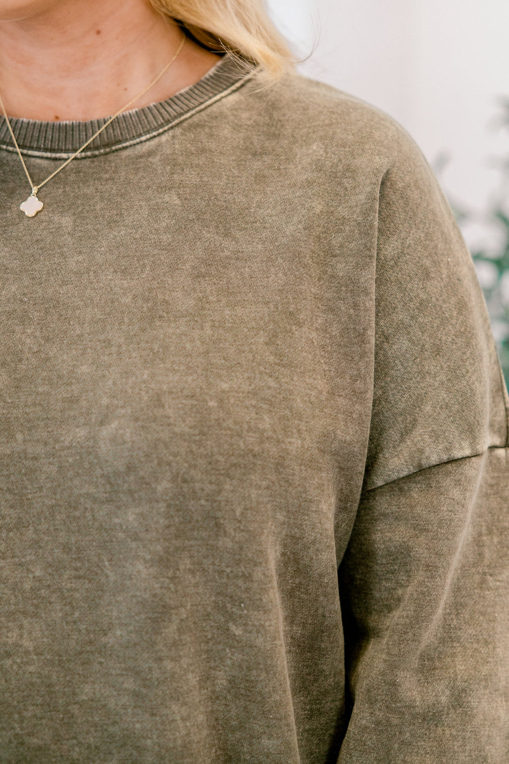 Counting The Days Pullover, Dark Olive