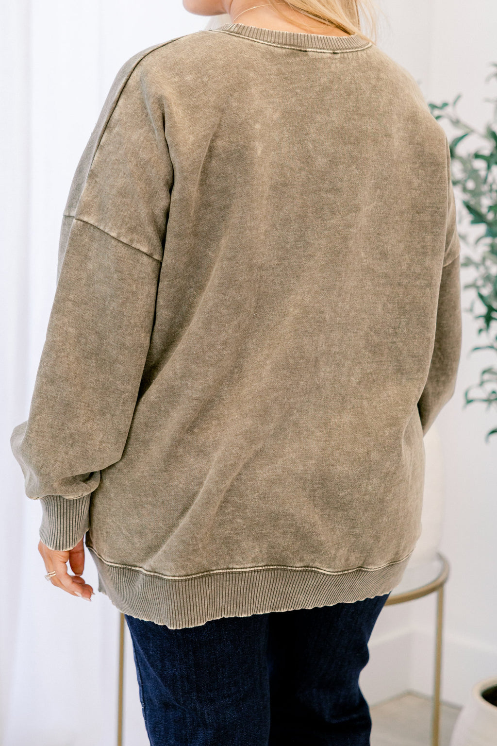 Counting The Days Pullover, Dark Olive