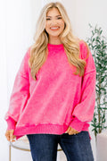 Counting The Days Pullover, Hot Pink