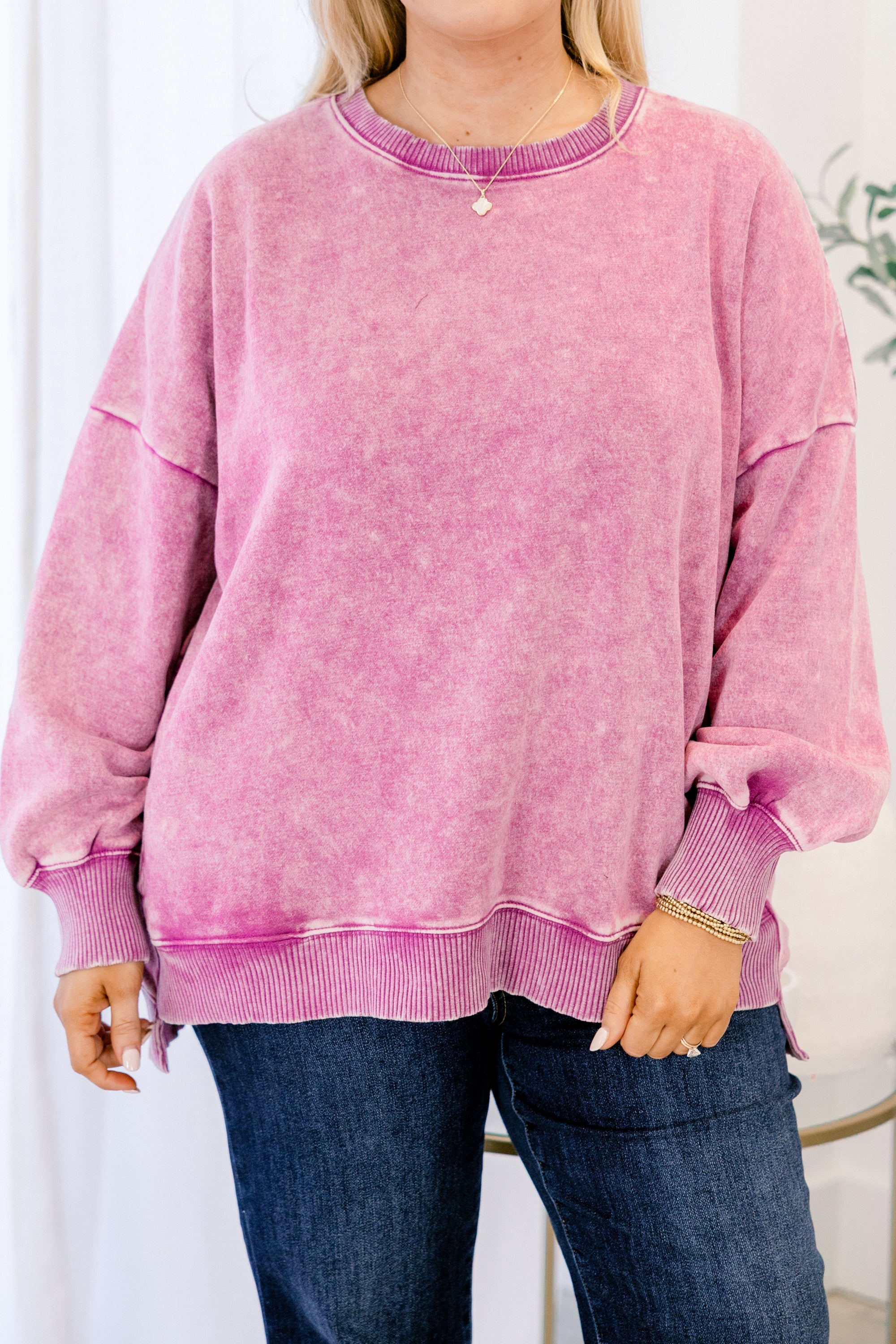 Counting The Days Pullover, Lt Plum
