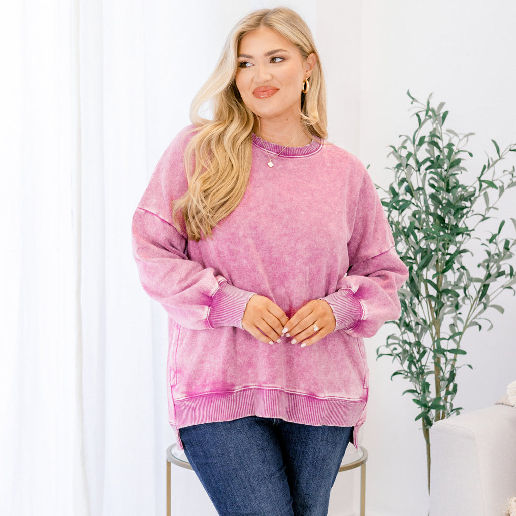 Counting The Days Pullover, Lt Plum