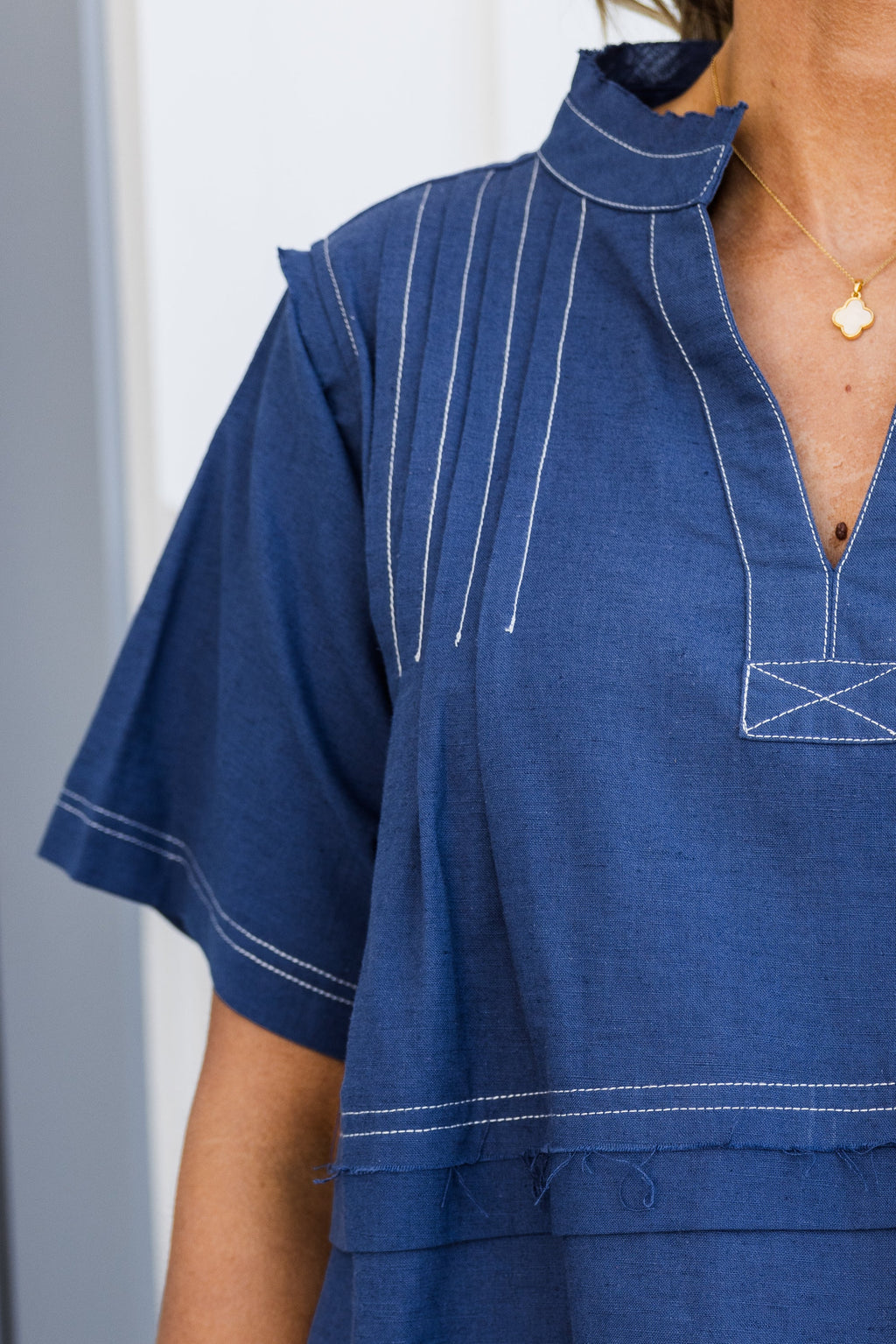 Countryside Trip Top, Navy
