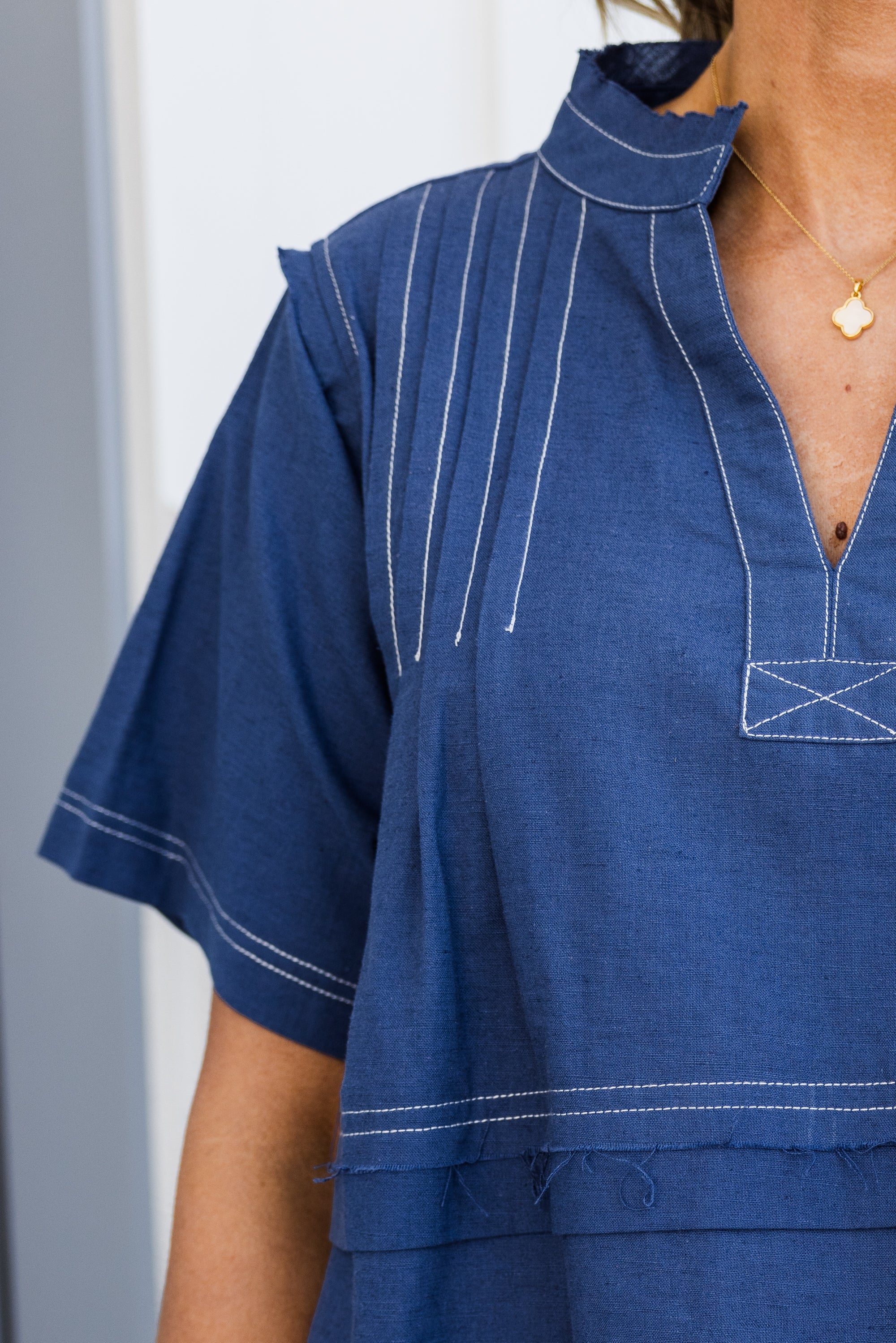 Countryside Trip Top, Navy