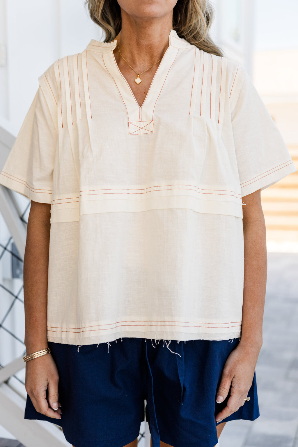 Countryside Trip Top, White