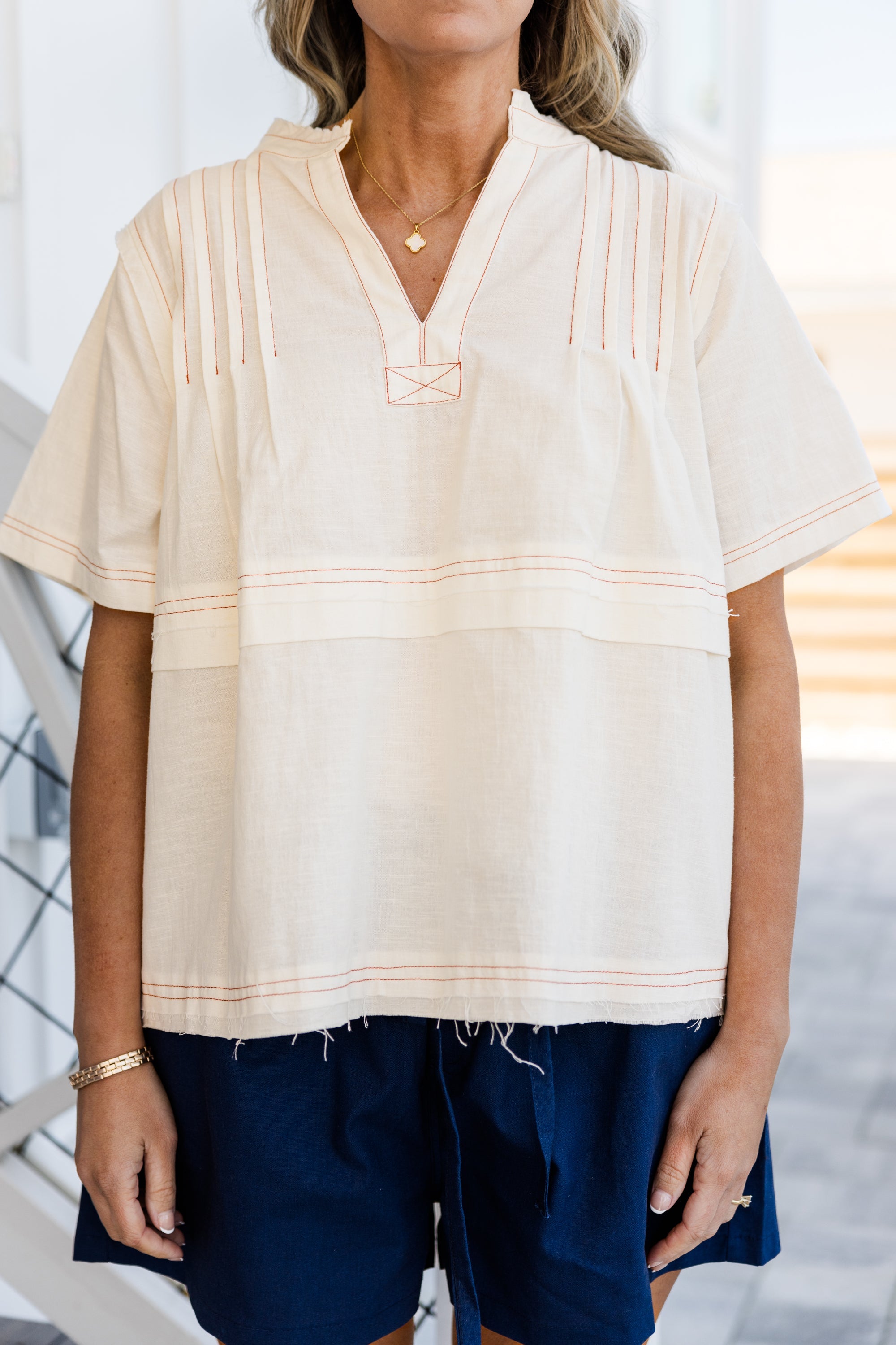 Countryside Trip Top, White