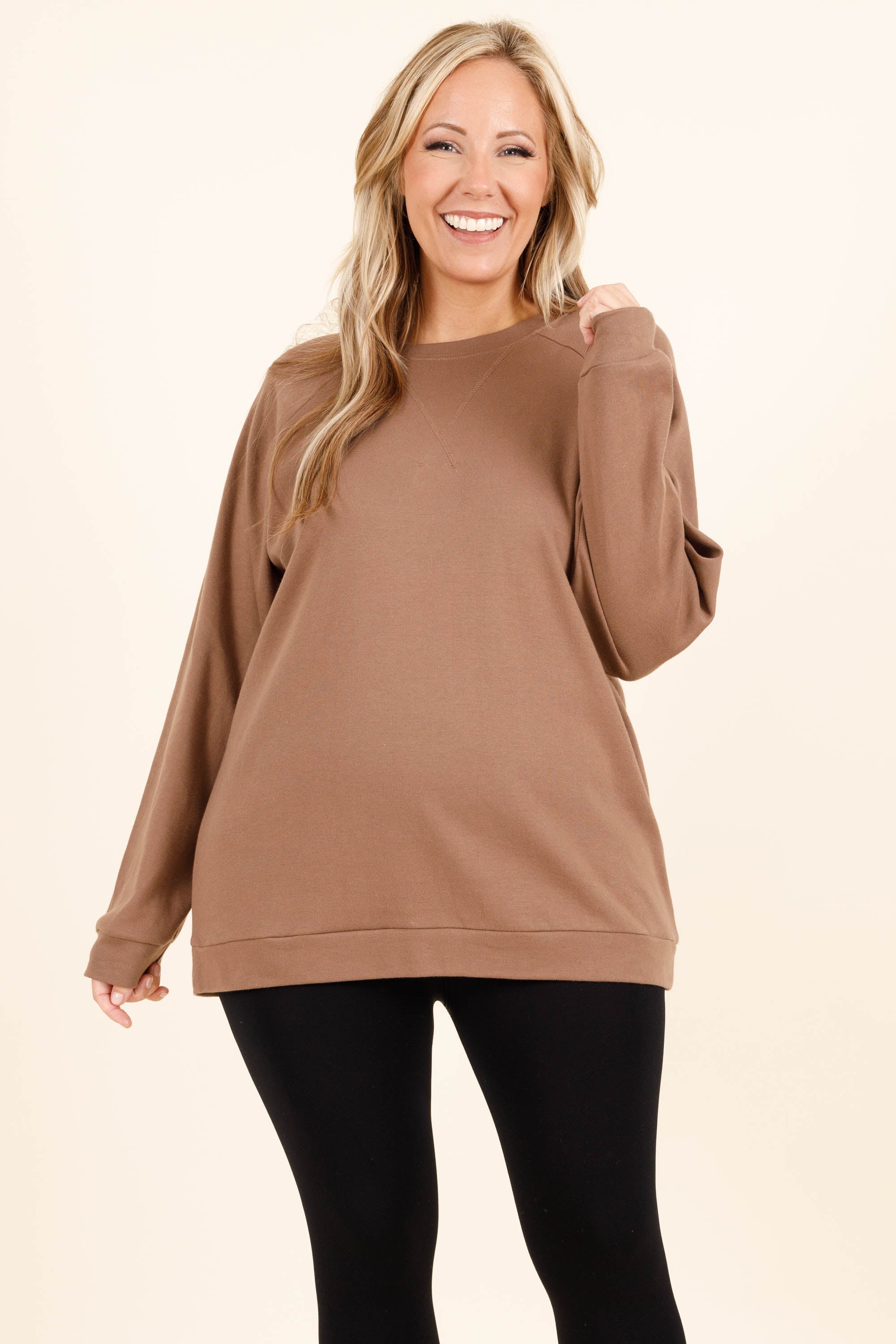 Covered In You Pullover, Mocha
