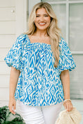 Cozy Love Top, Blue-White