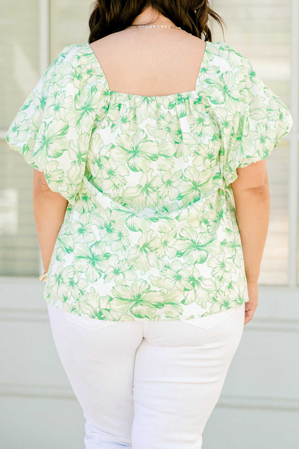 Cozy Love Top, Green Floral