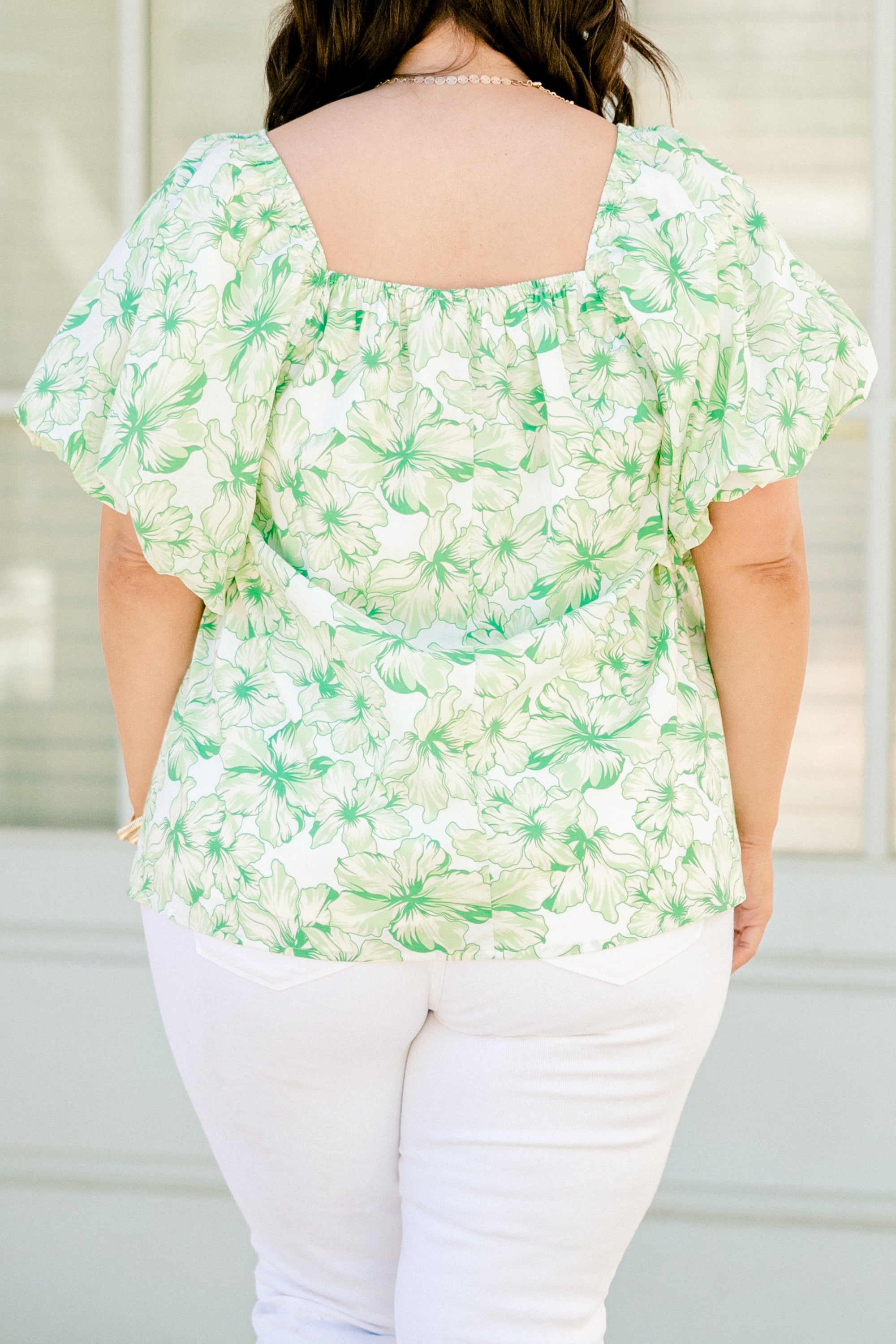 Cozy Love Top, Green Floral
