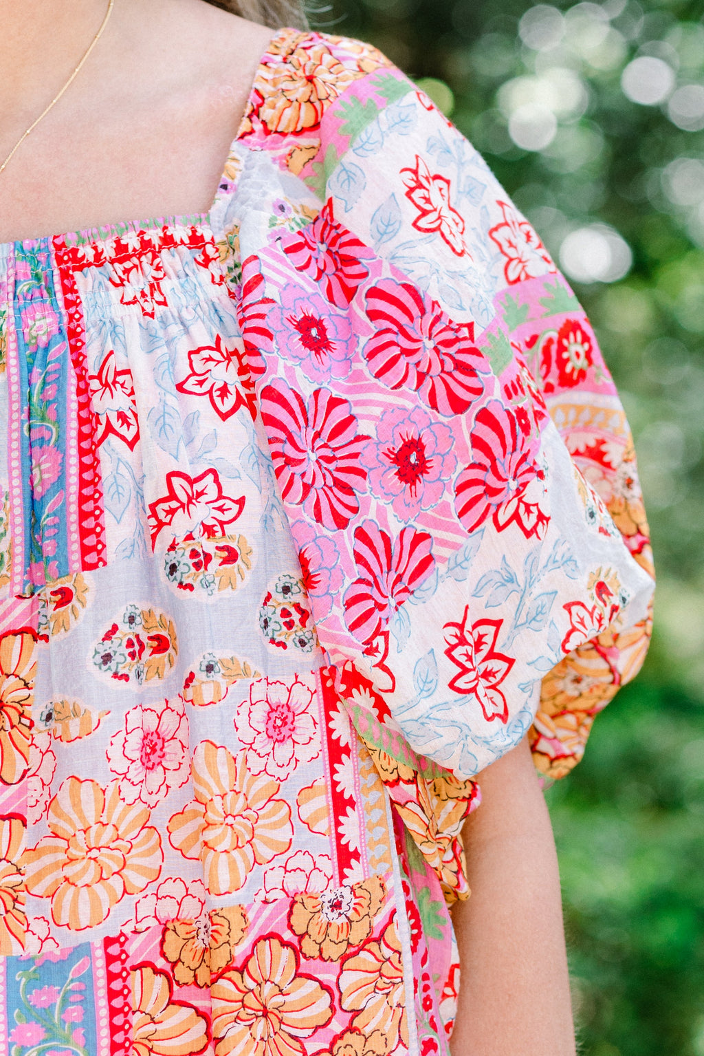 Cozy Love Top, Green Patchwork
