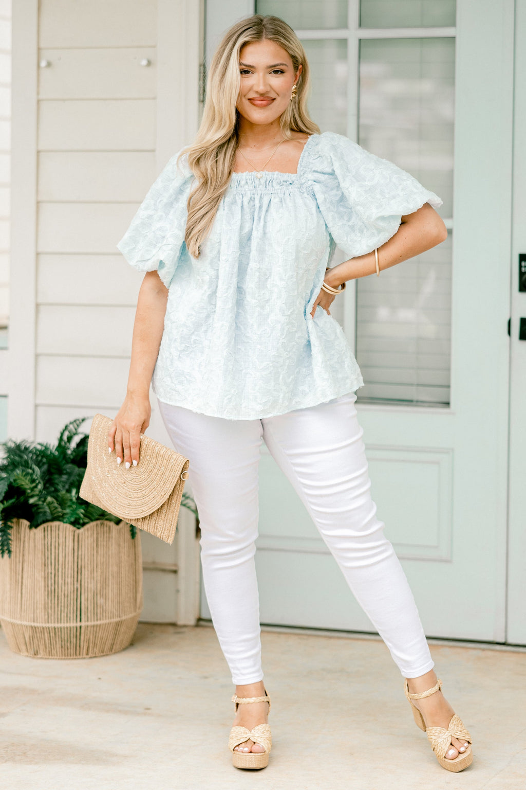 Cozy Love Top, Light Blue