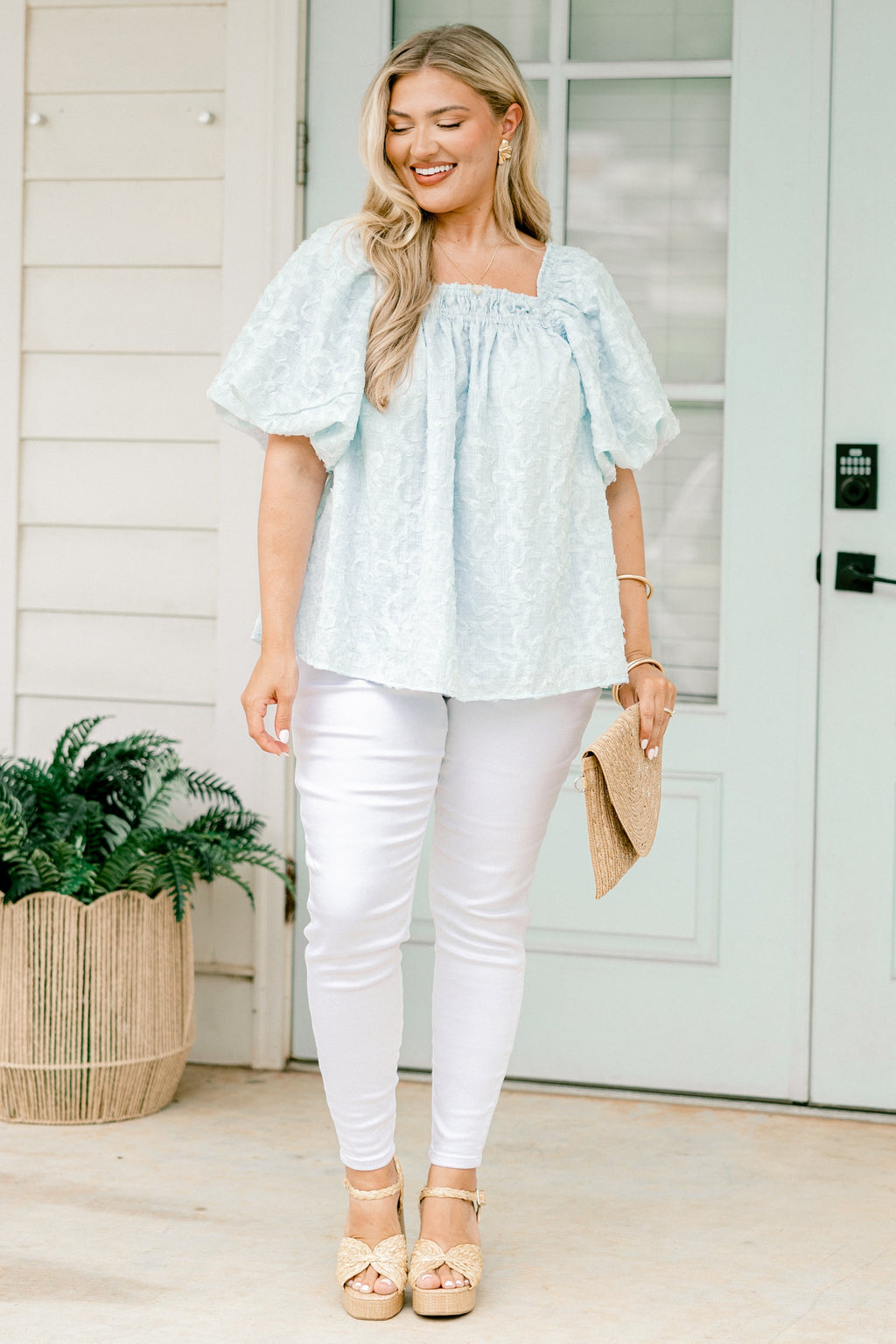 Cozy Love Top, Light Blue