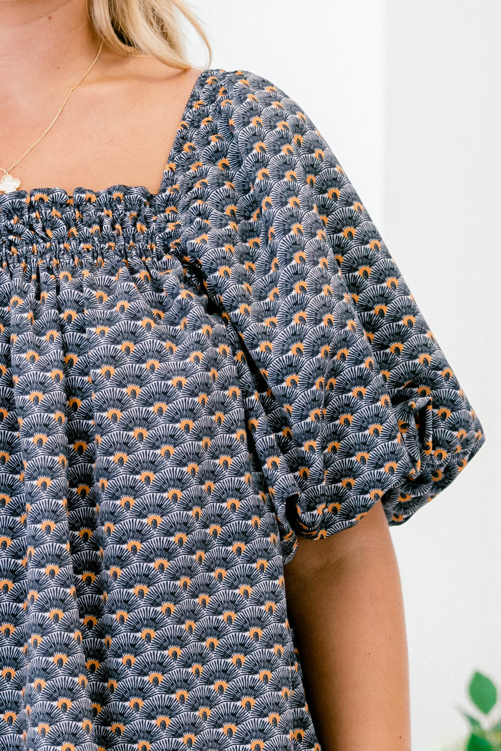 Cozy Love Top, Navy-Orange