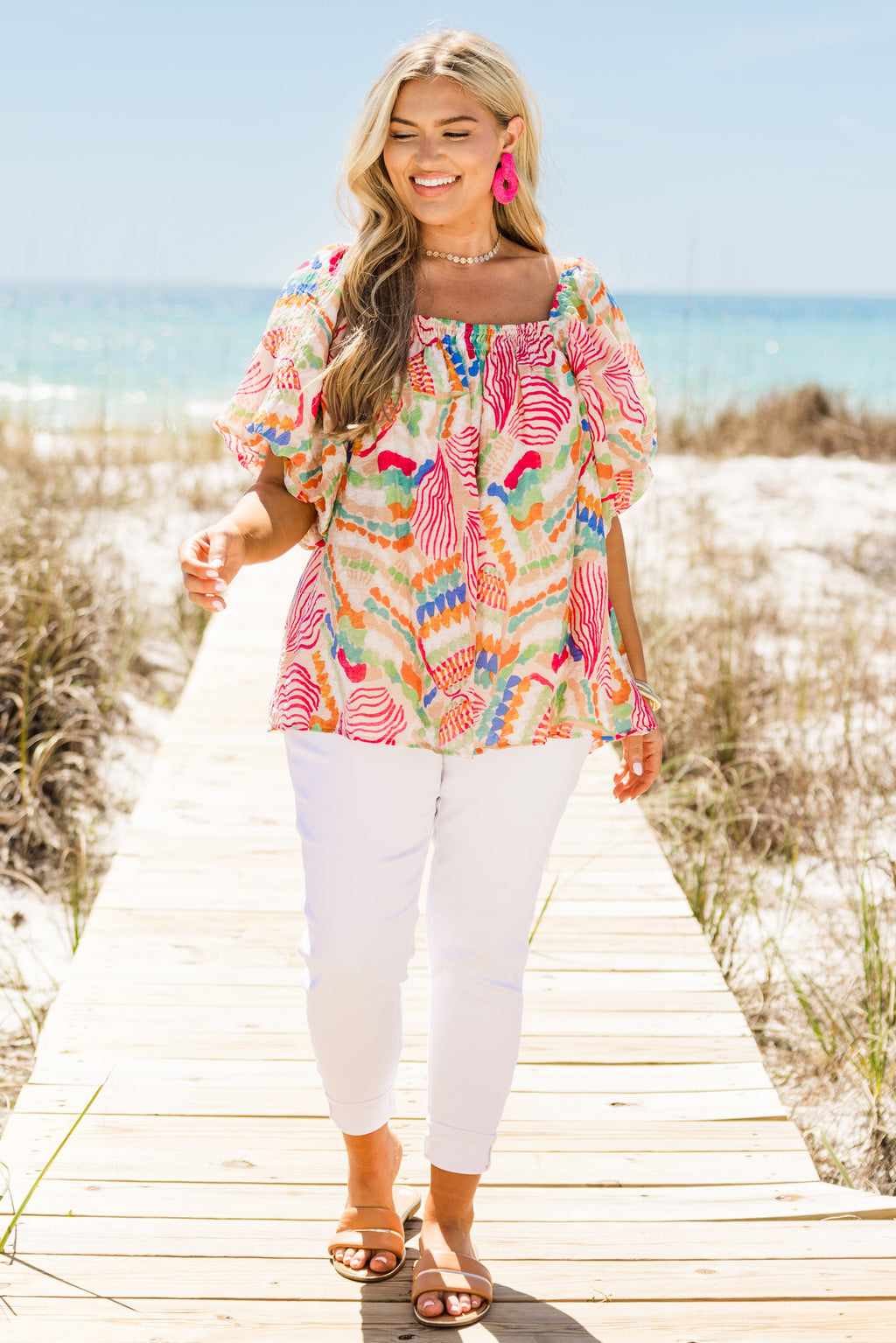 Cozy Love Top, Pink Tropical