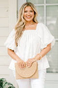 Cozy Love Top, White Eyelet