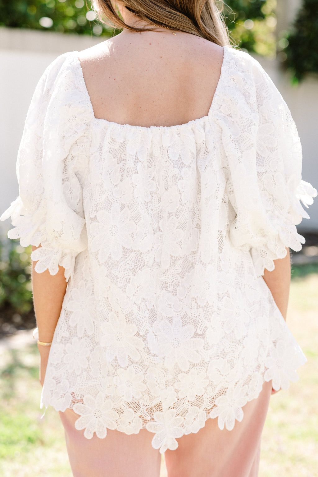 Cozy Love Top, White Lace