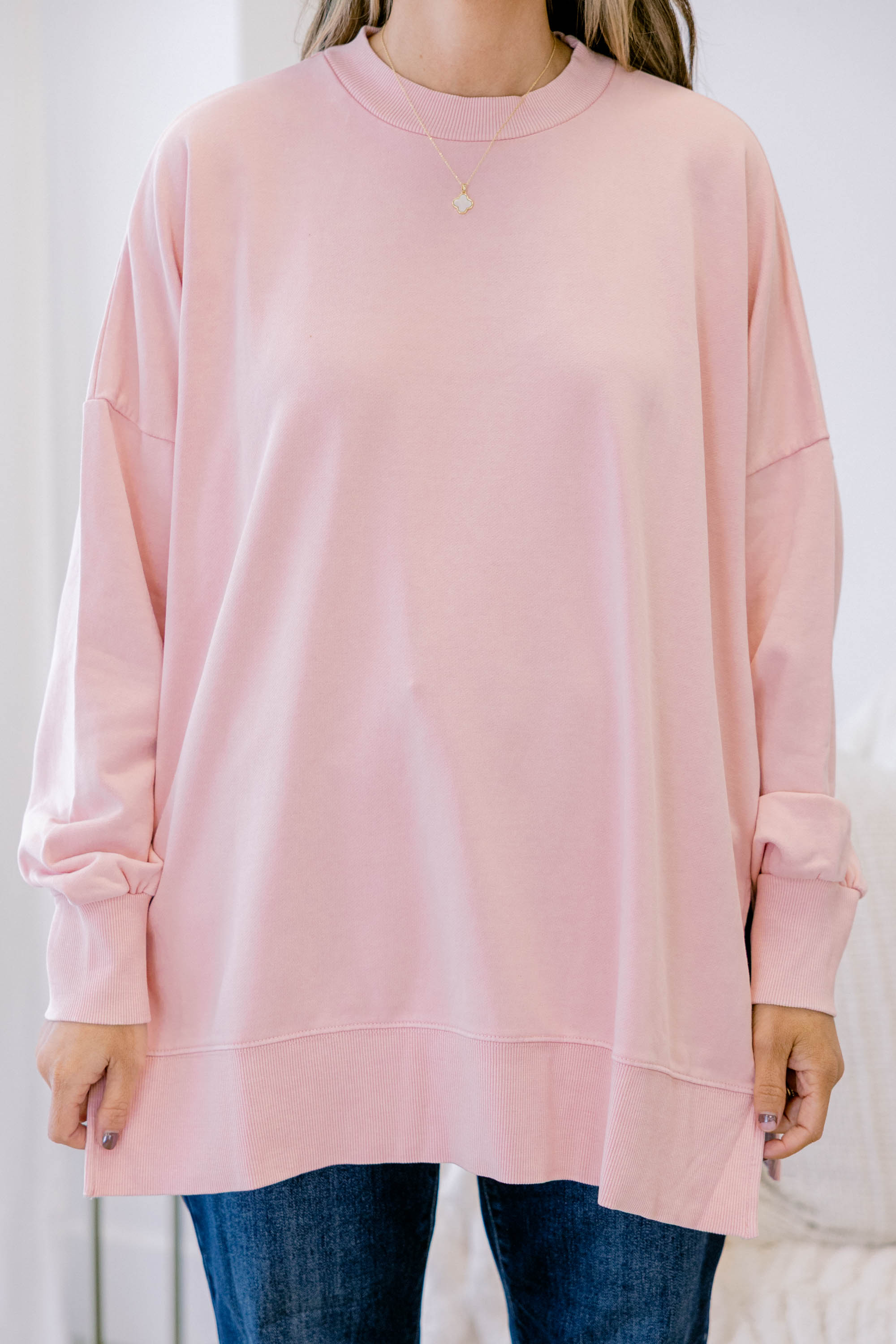 Cozy Pullover, Blush