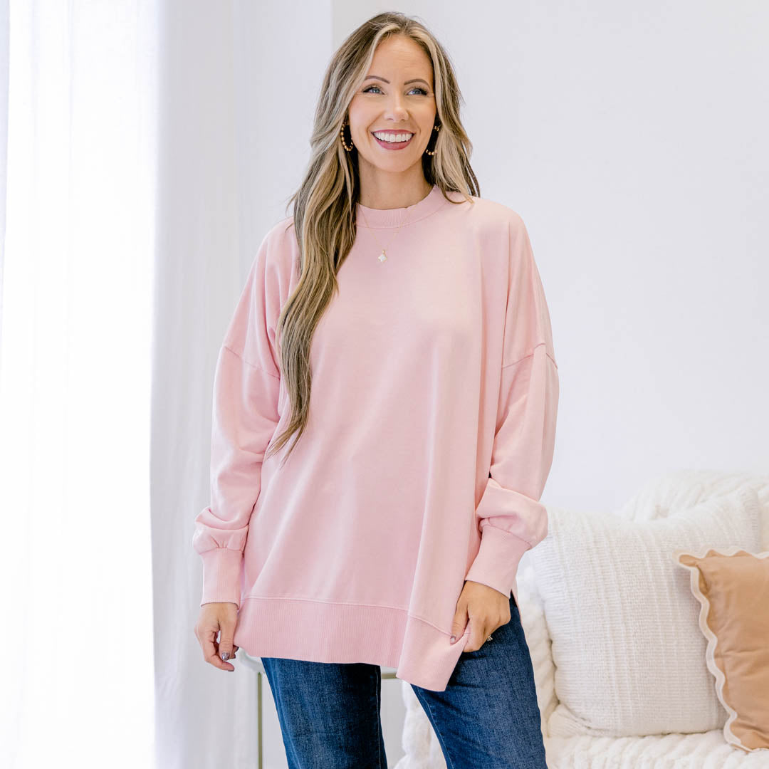 Cozy Pullover, Blush