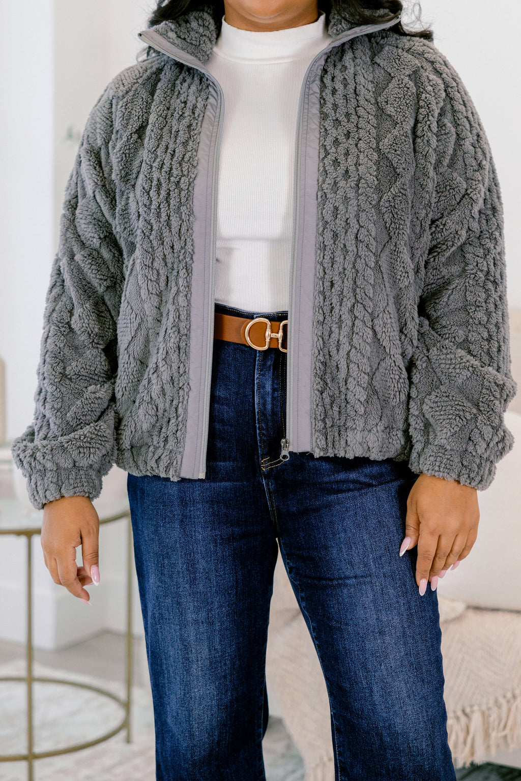 Cozy Up Jacket, Gray