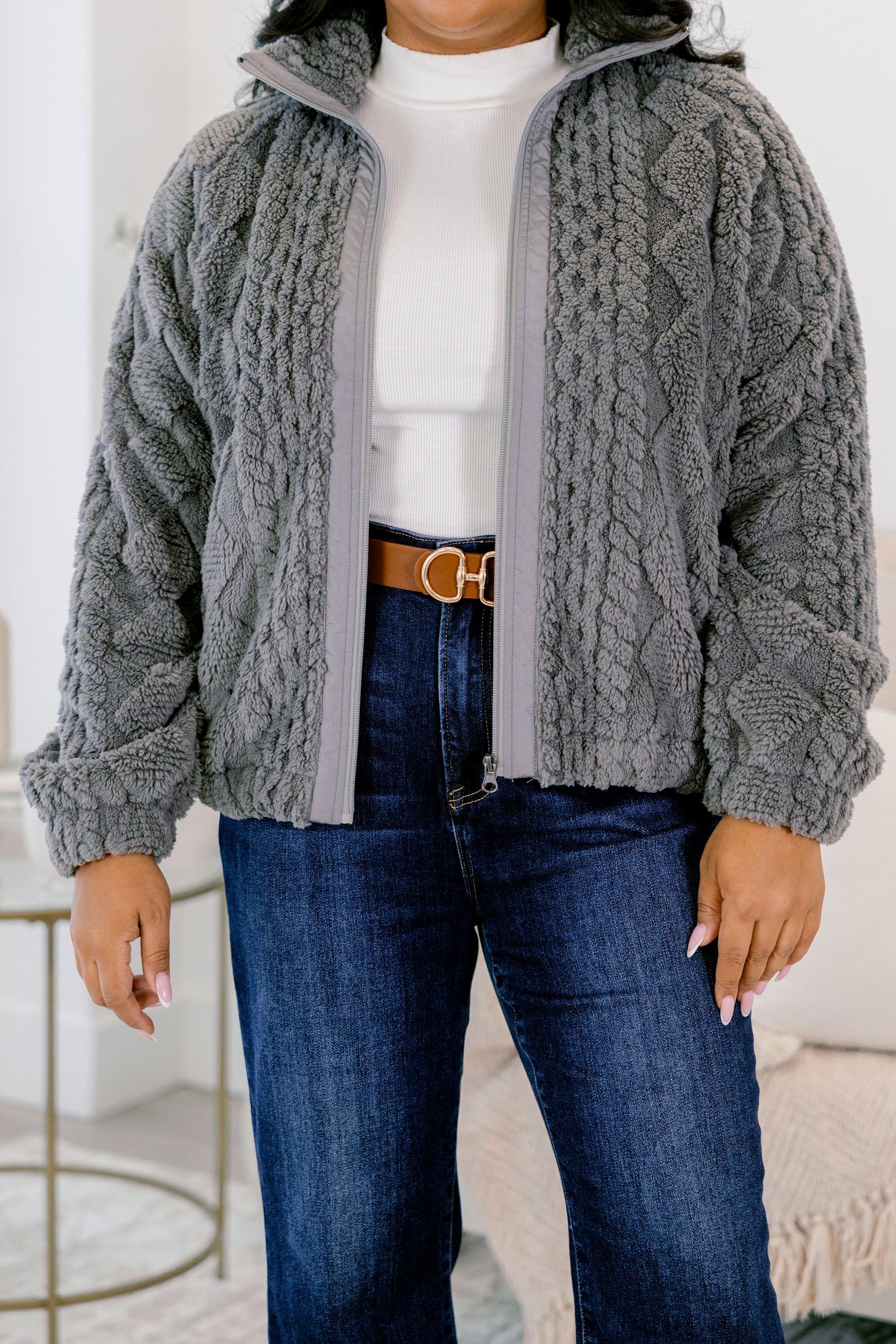 Cozy Up Jacket, Gray