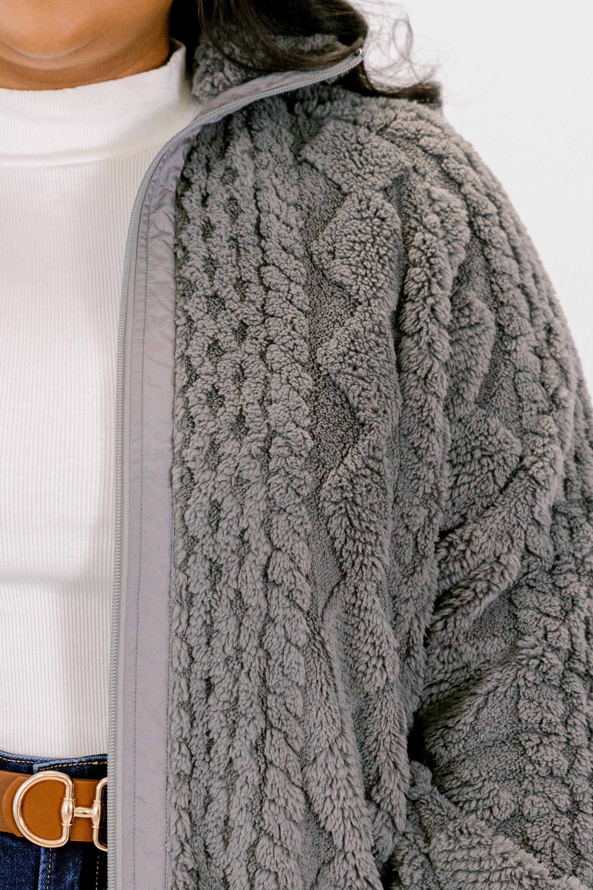 Cozy Up Jacket, Gray